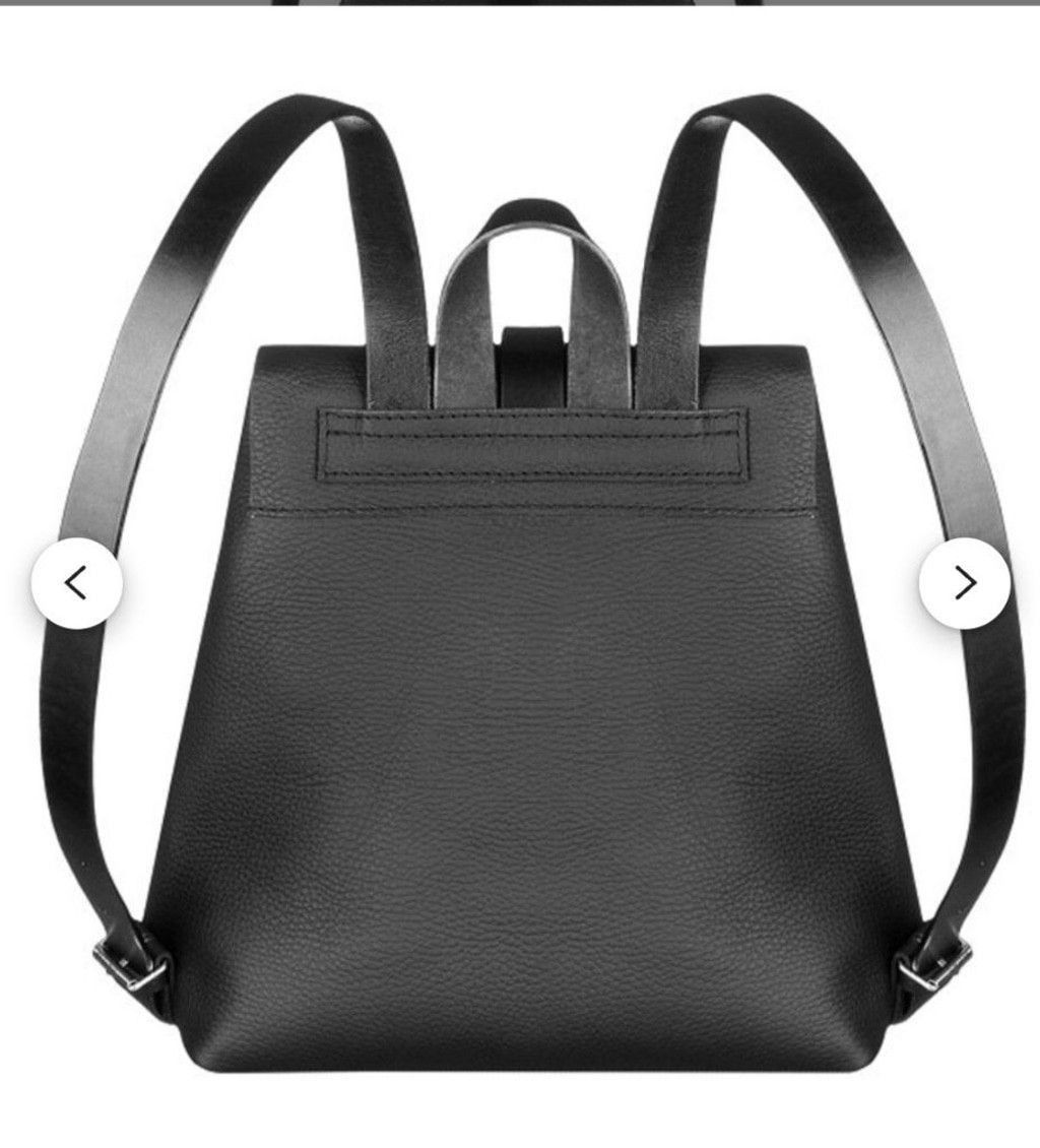 Sandro Sandori Black Leather Drawstring Backpack Size ONE SIZE - 7 Thumbnail