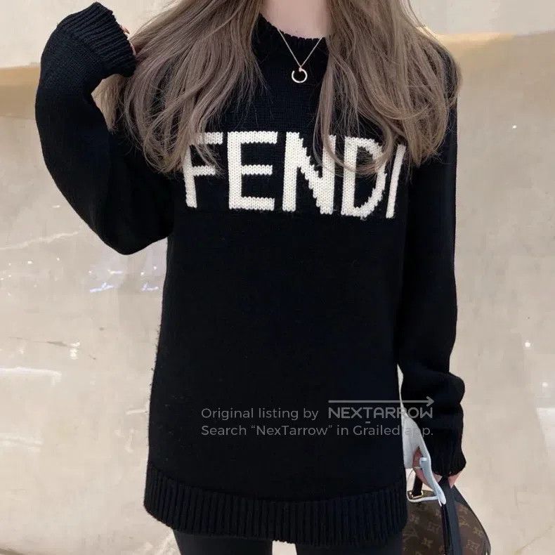 Fendi Fendi Black Letter Sweater Size US S / EU 44-46 / 1 - 1 Thumbnail
