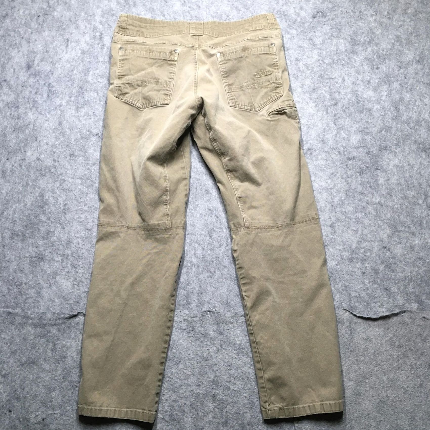 Vintage KÜHL Kanvus Jean Mens 34x30 Beige Relaxed Straight Canvas Jeans Stretch Outdoor Pants Size US 34 / EU 50 - 7 Thumbnail
