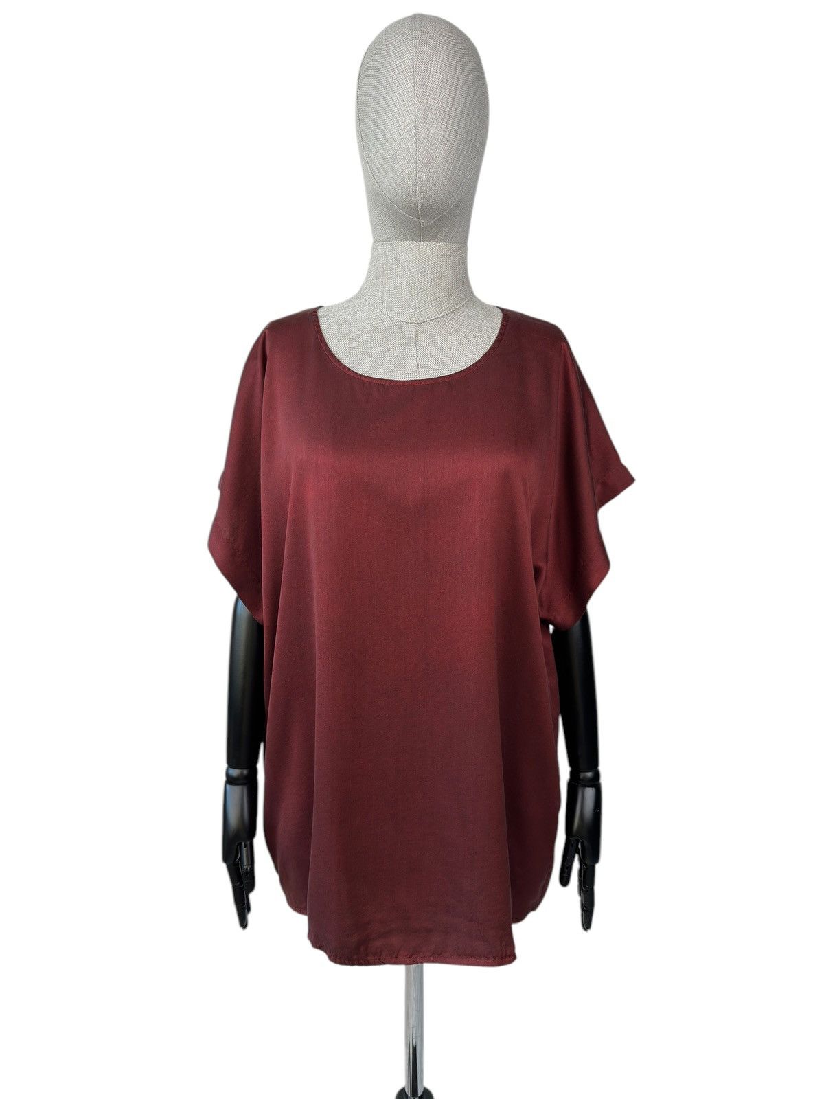 Japanese Brand GRIZAS Silk Lagenlook Short Sleeve Mini Dress Oversized Size L / US 10 / IT 46 - 1 Thumbnail