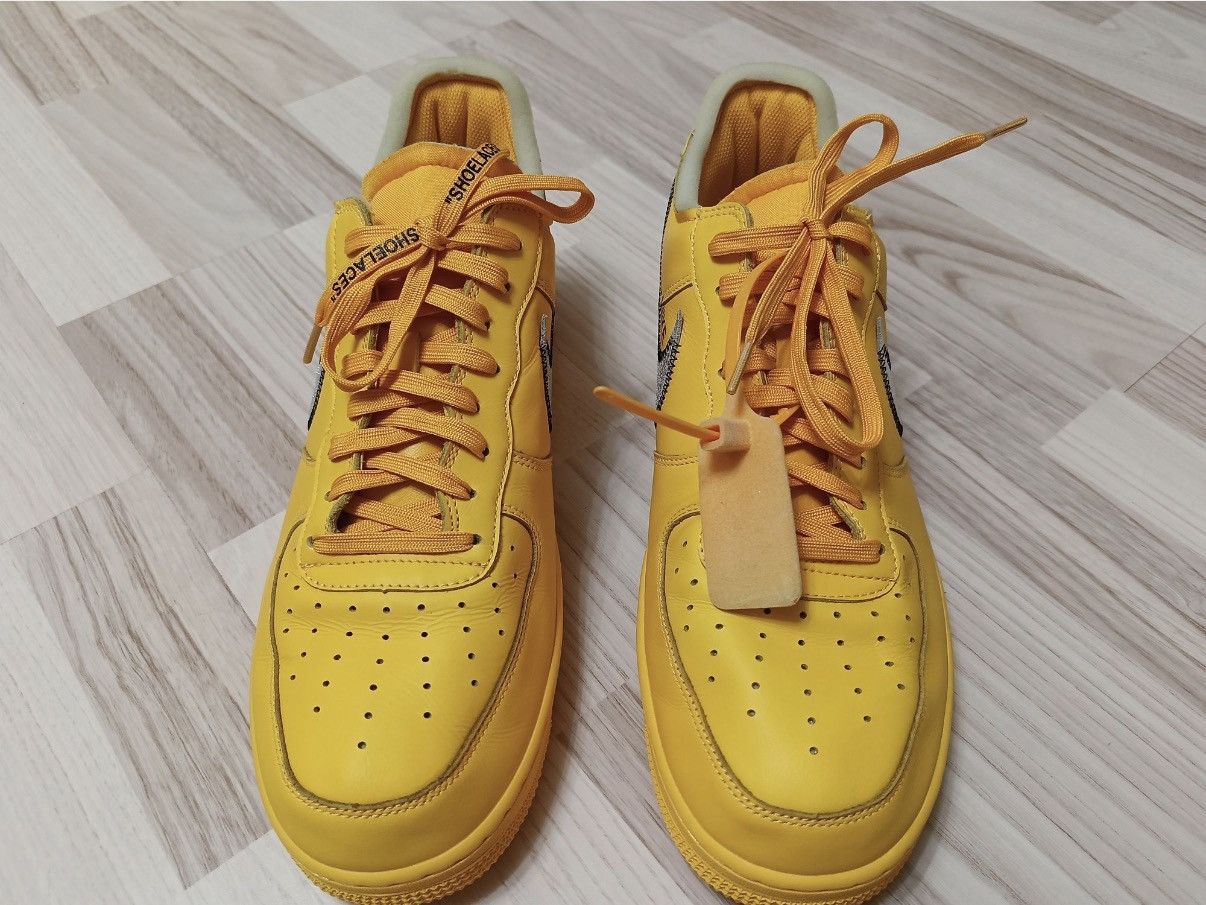 Nike × Off-White Nike Air Force 1 Low ICA Off-White University Gold/Lemonade Size US 13 / EU 46 - 8 Thumbnail