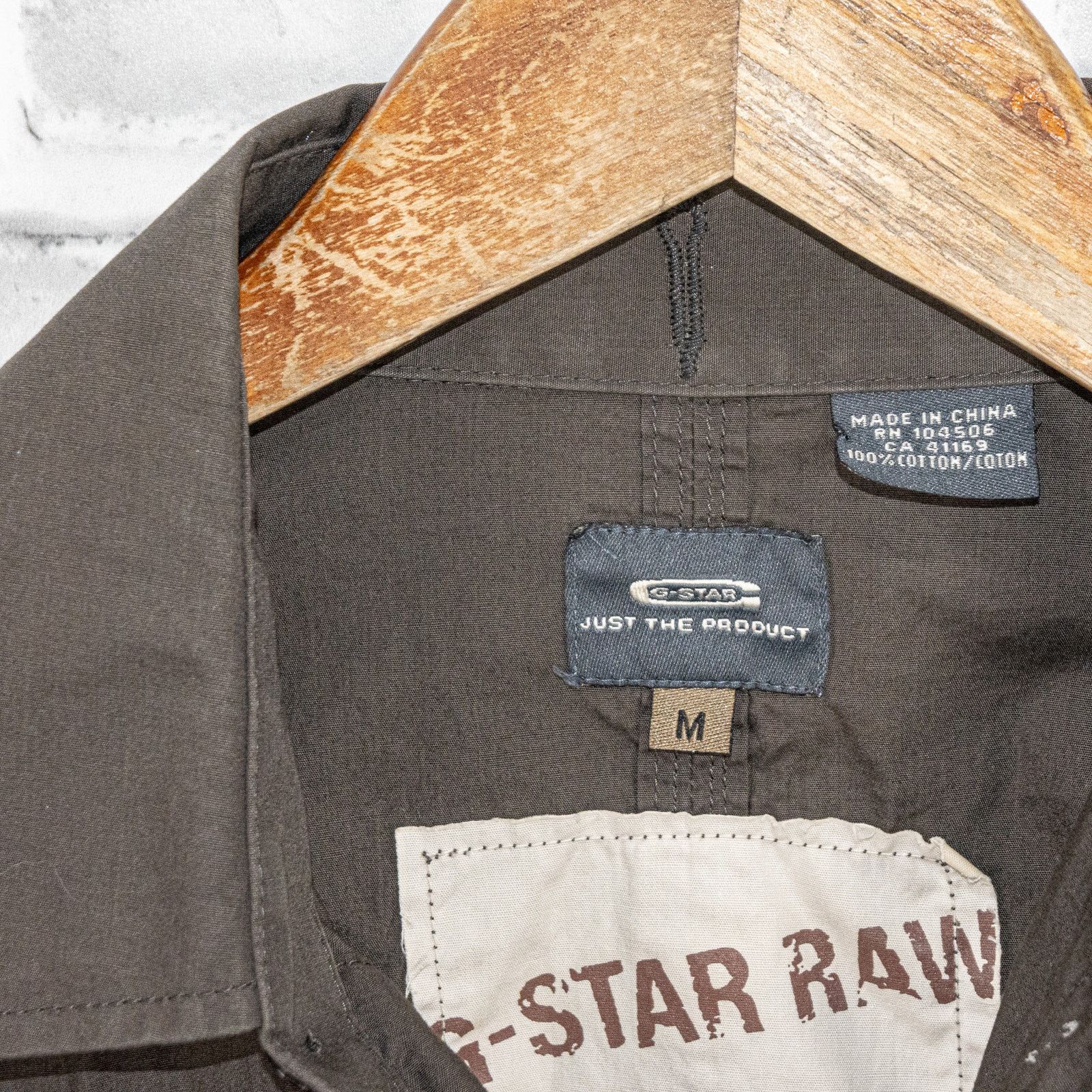 G-Star G Star Raw Men's Button up Shirt Long Sleeve in Brown Cotton Size US M / EU 48-50 / 2 - 3 Thumbnail
