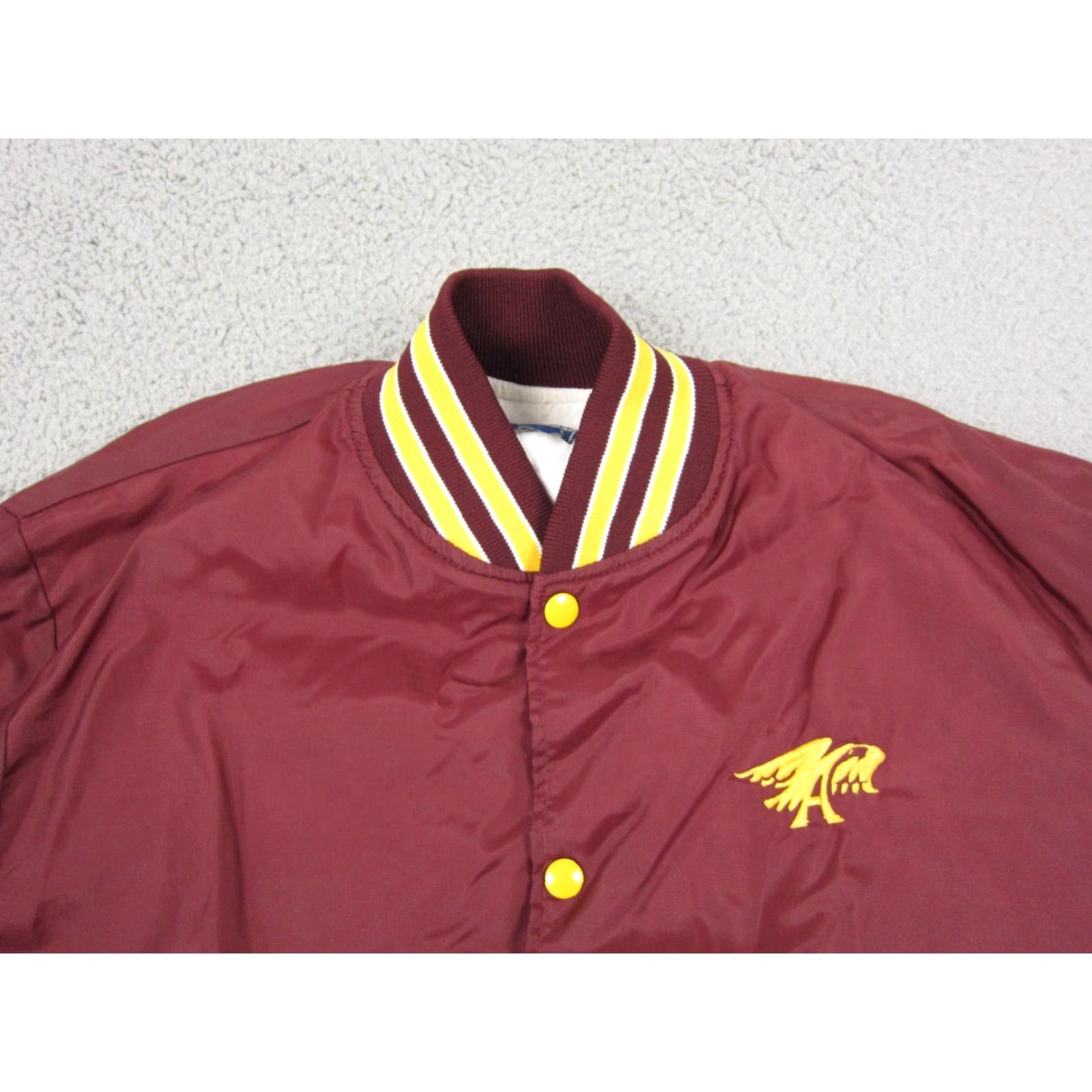 Holloway VINTAGE Holloway Jacket Mens L Red 80s Bomber Satin Nylon Snap Up Baseball Workwear Size US L / EU 52-54 / 3 - 2 Thumbnail