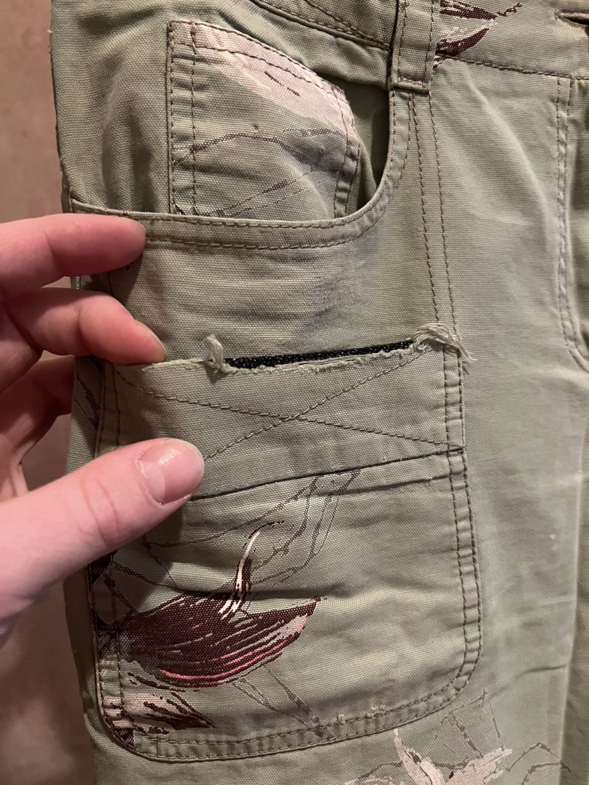 Kenzo Flared distressed pants Size 28" / US 6 / IT 42 - 4 Thumbnail