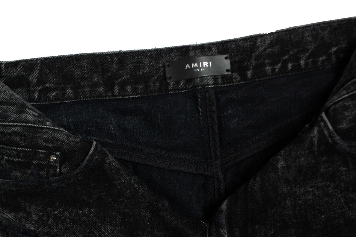 Amiri Amiri, Trasher denim shorts in black Size US 33 - 7 Thumbnail