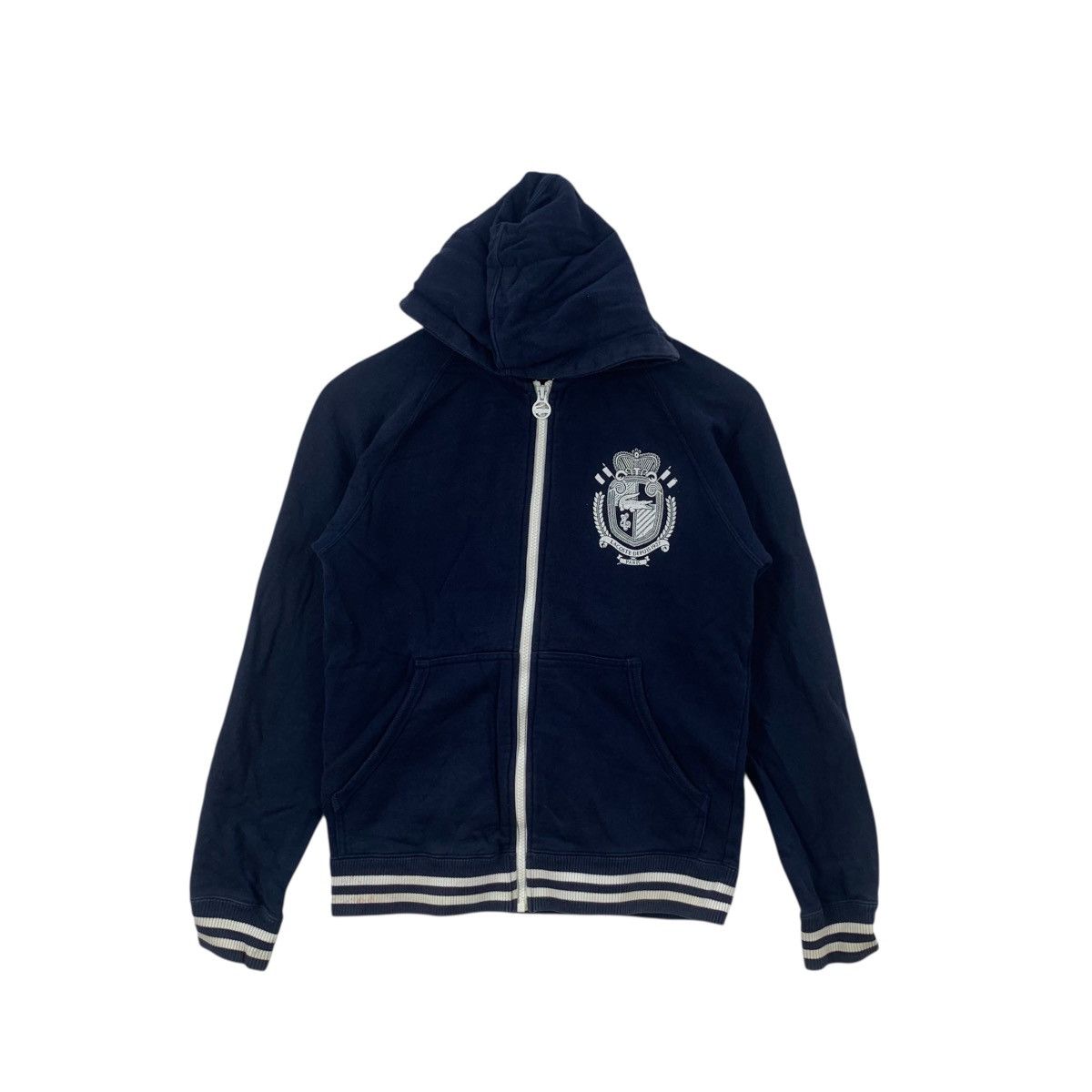 Lacoste LACOSTE PARIS Crest Logo Zipper Ringer Hoodie Sweatshirt Size S / US 4 / IT 40 - 3 Thumbnail