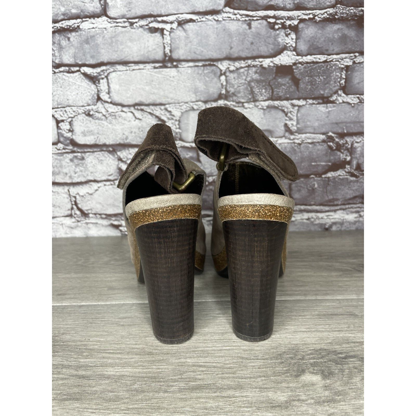 Other Apepazza Parma Brown Taupe Leather Peep Toe Heeed Booties Wo Size US 7.5 / IT 37.5 - 4 Thumbnail