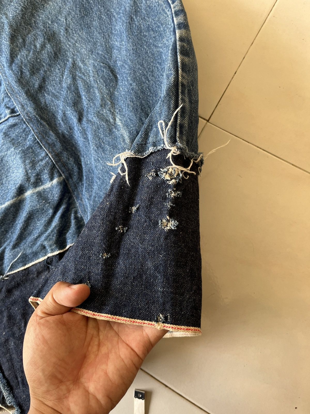 Levi's Reconstructed Vintage 80’s Levis Orange Tab Skirt Size 28" / US 6 / IT 42 - 15 Thumbnail