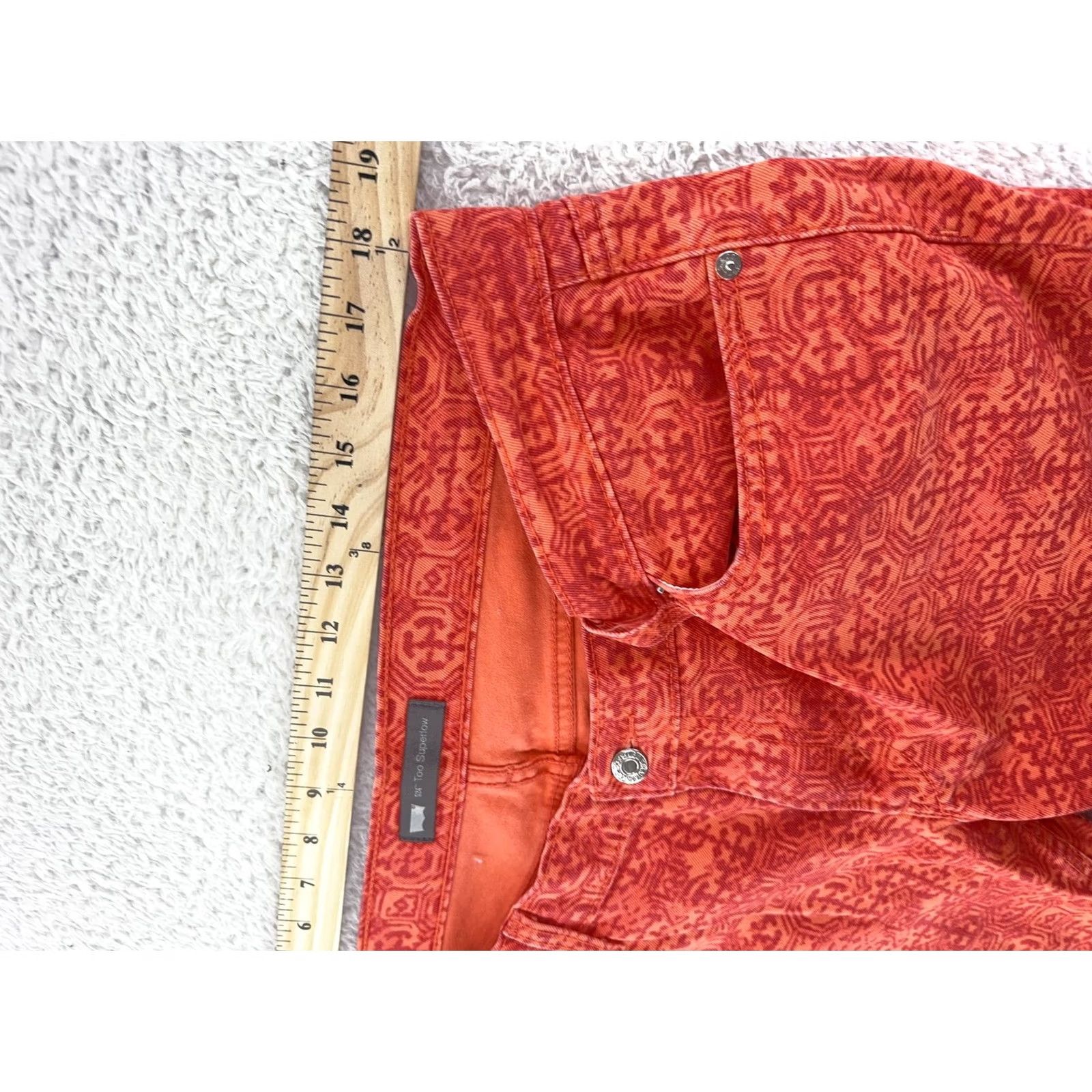 Levi's Levi's Jeans 524 Too Superlow Womens 12 Regular Red Patterned Corduroy 32in Inseam Slim Stretch Pockets Logo Vintage: No Size 34" / US 12 / IT 48 - 4 Thumbnail