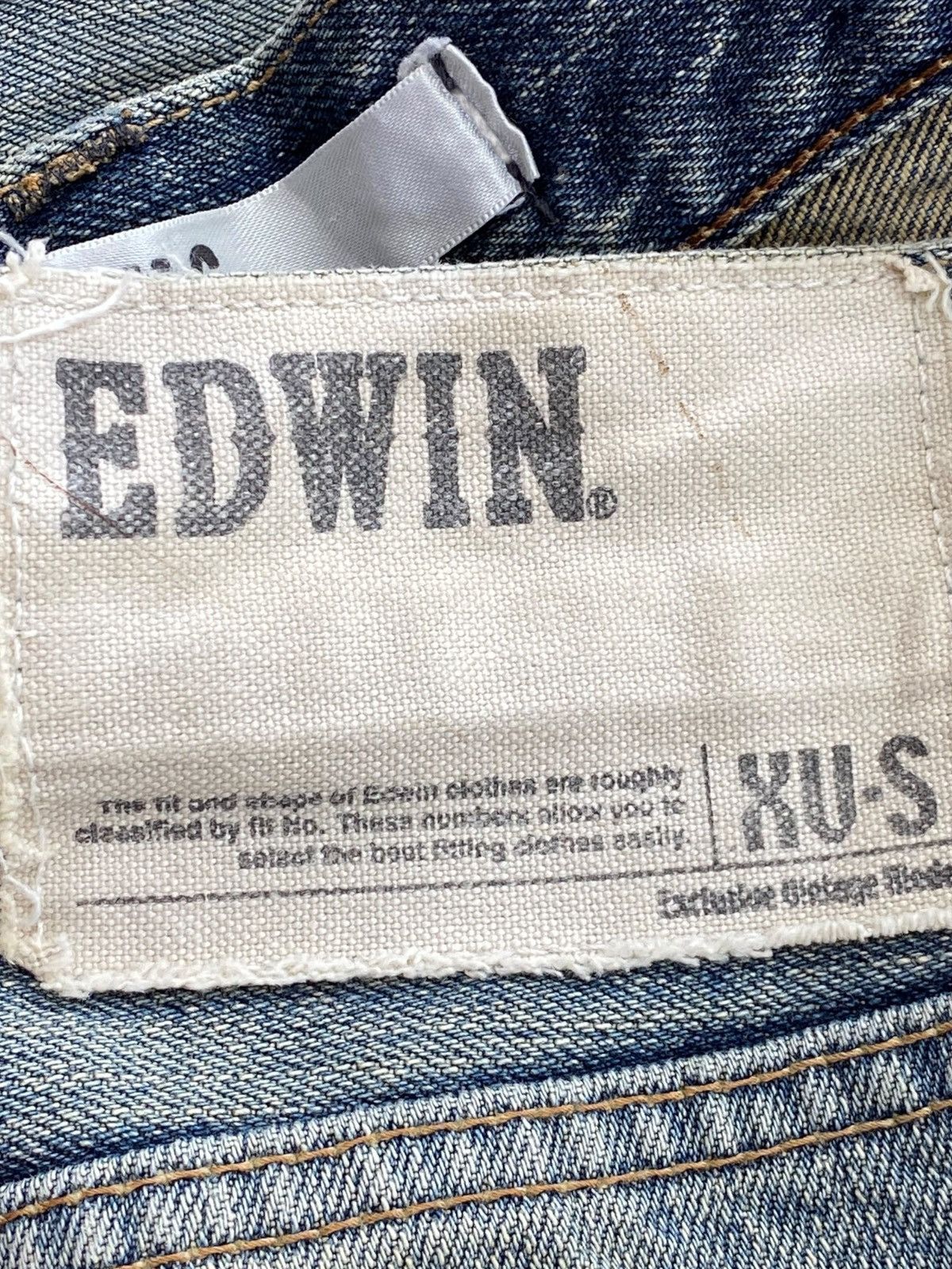 Edwin Edwin Faded Wash Whiskered Straight Leg Style Jeans Size US 30 / EU 46 - 11 Thumbnail