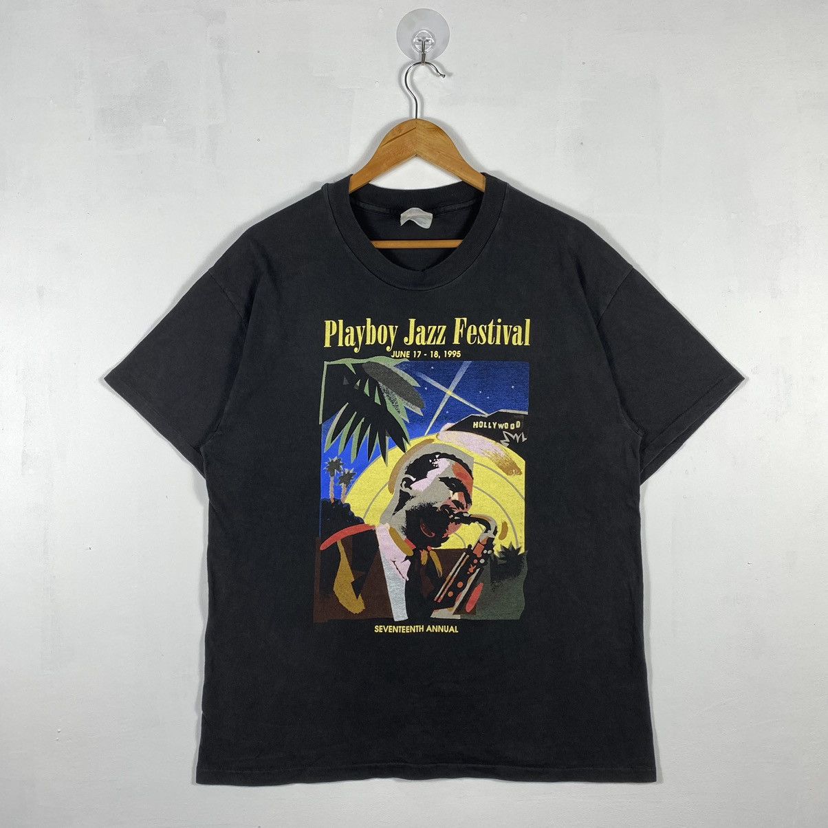 Vintage Vintage 90's PLAYBOY JAZZ FESTIVAL 17Th Annual Tee Size US L / EU 52-54 / 3 - 2 Thumbnail