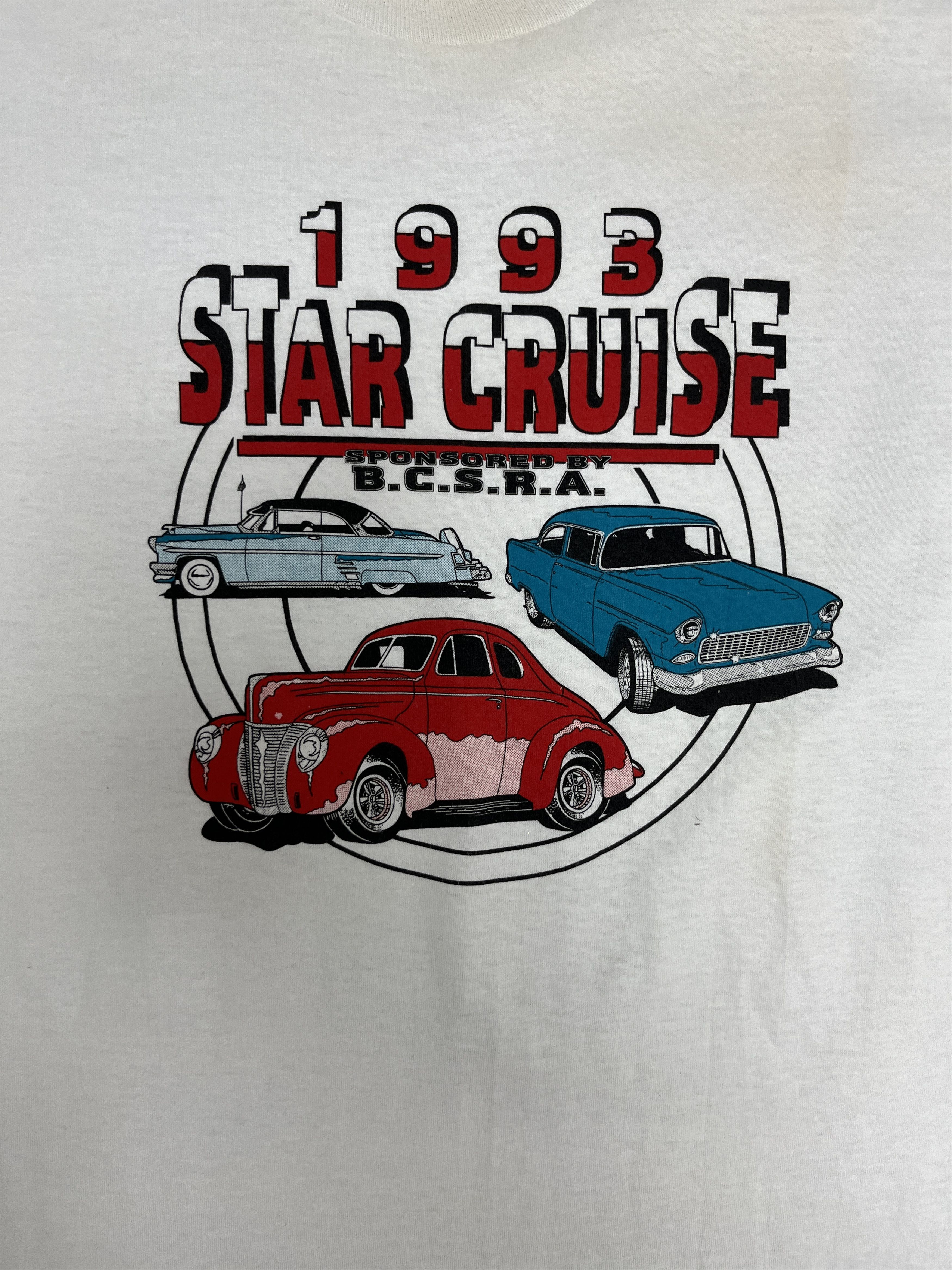 Vintage 1993 Star Cruise Car Show Vintage White T-Shirt Tee Size US L / EU 52-54 / 3 - 2 Thumbnail