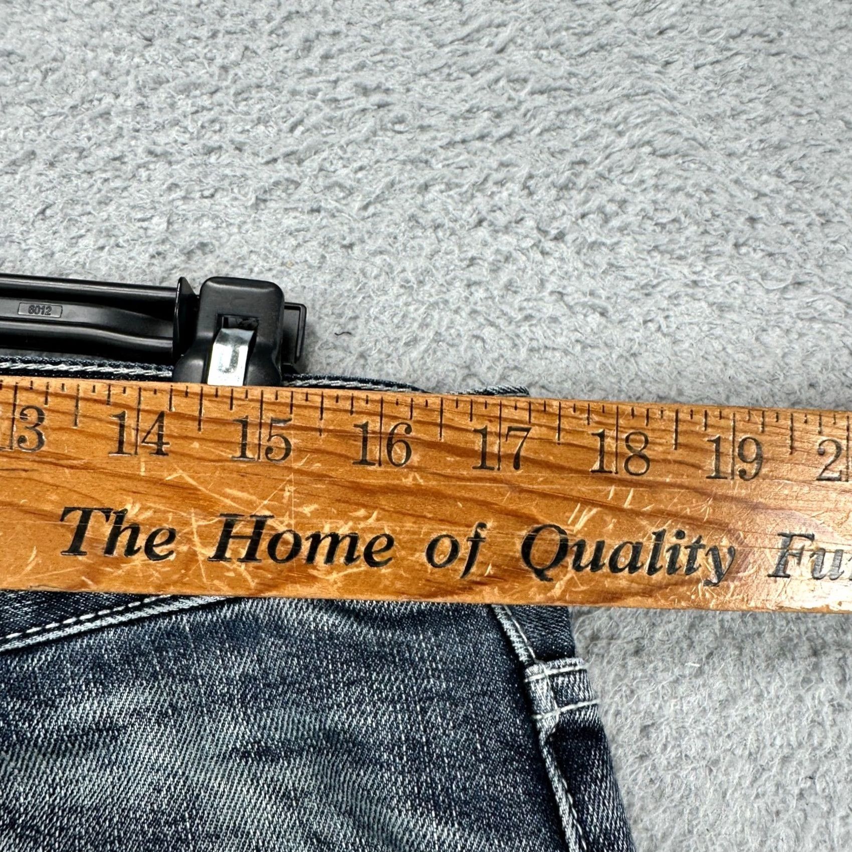 Denime FlyPaper Mens Straight Jeans 32X34 Blue Distressed 5 Pocket Casual Denim Pants Size US 32 / EU 48 - 7 Thumbnail