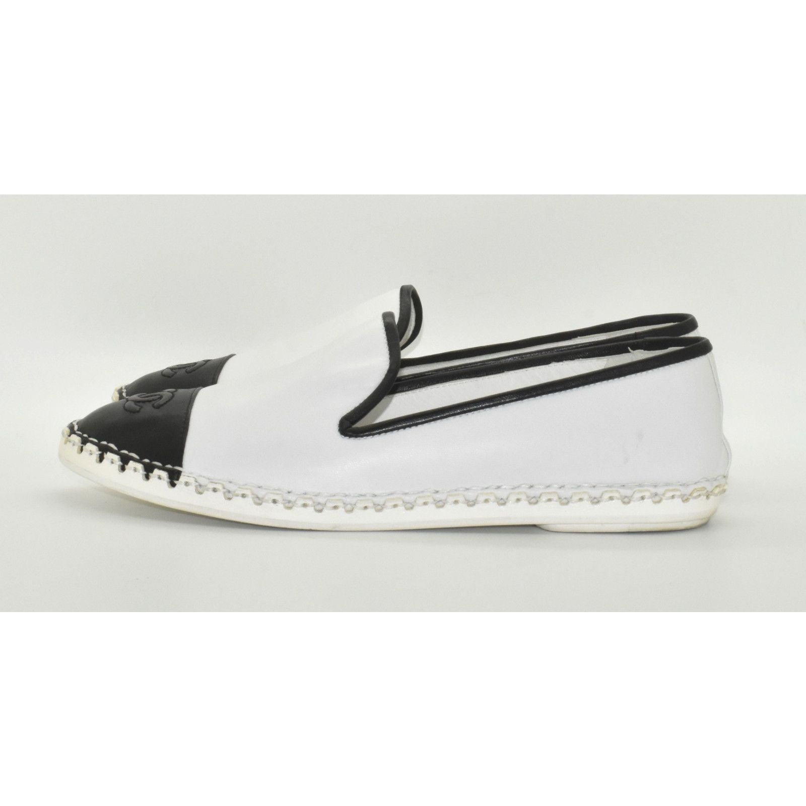 Chanel CHANEL Lambskin Interlocking CC Moccasins Loafers Size 39 Size US 9 / IT 39 - 4 Thumbnail