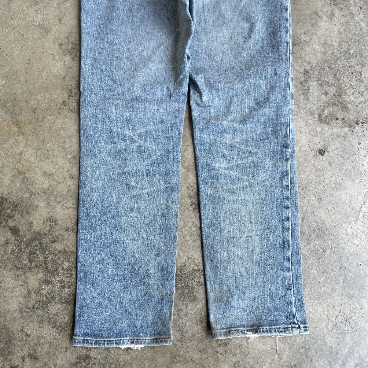 Wrangler 🔥Vintage Wrangler Stoned Washed Ripped Distress Denim Jeans Size US 30 / EU 46 - 6 Thumbnail