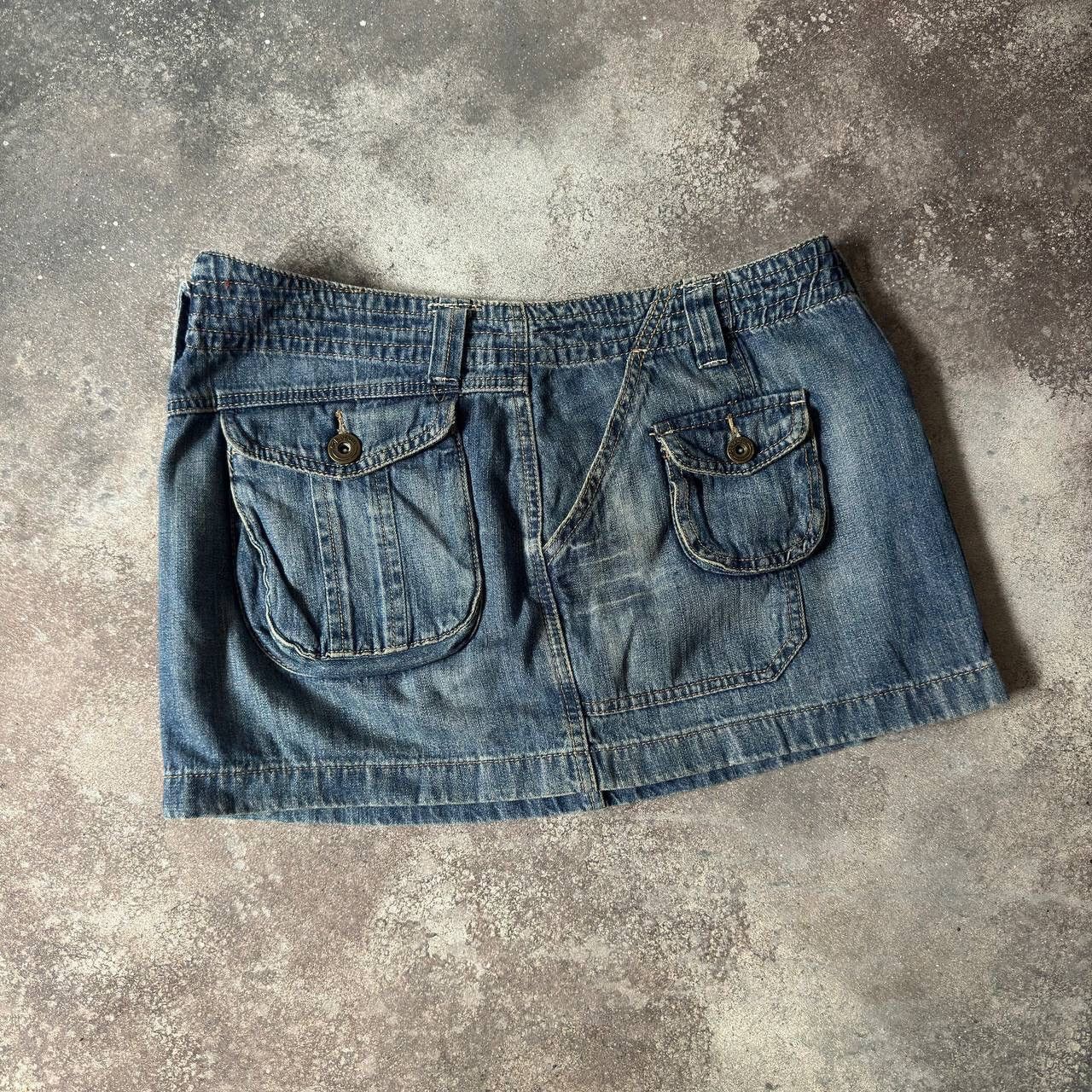 20471120 × Hysteric Glamour × Japanese Brand Amazing Multipocket Cargo Denim Mini Skirt Size 31" - 7 Thumbnail