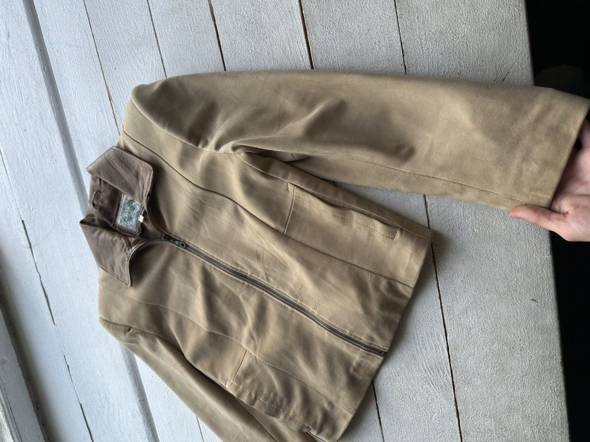 Other 🚨Y2K RICK OWENS TYPE DIRTY SLIM FIT ZIP LEATHER JACKET Size S / US 4 / IT 40 - 2 Thumbnail