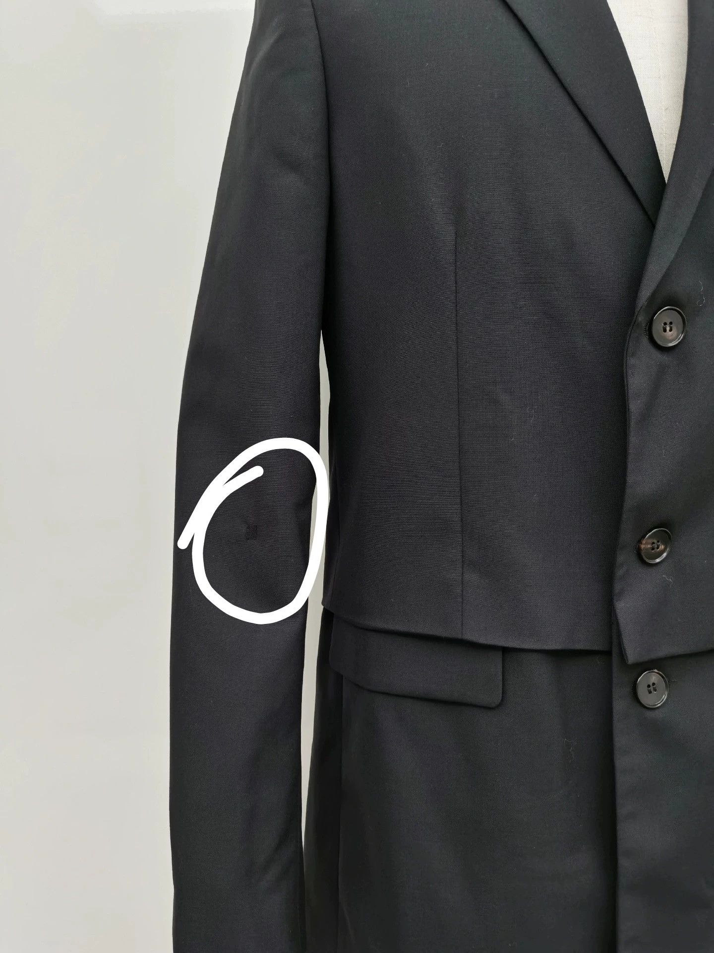 Maison Margiela MM Color-Blocked Long Blazer (Cuffs Mended, Wormholes) Used Size US S / EU 44-46 / 1 - 5 Thumbnail