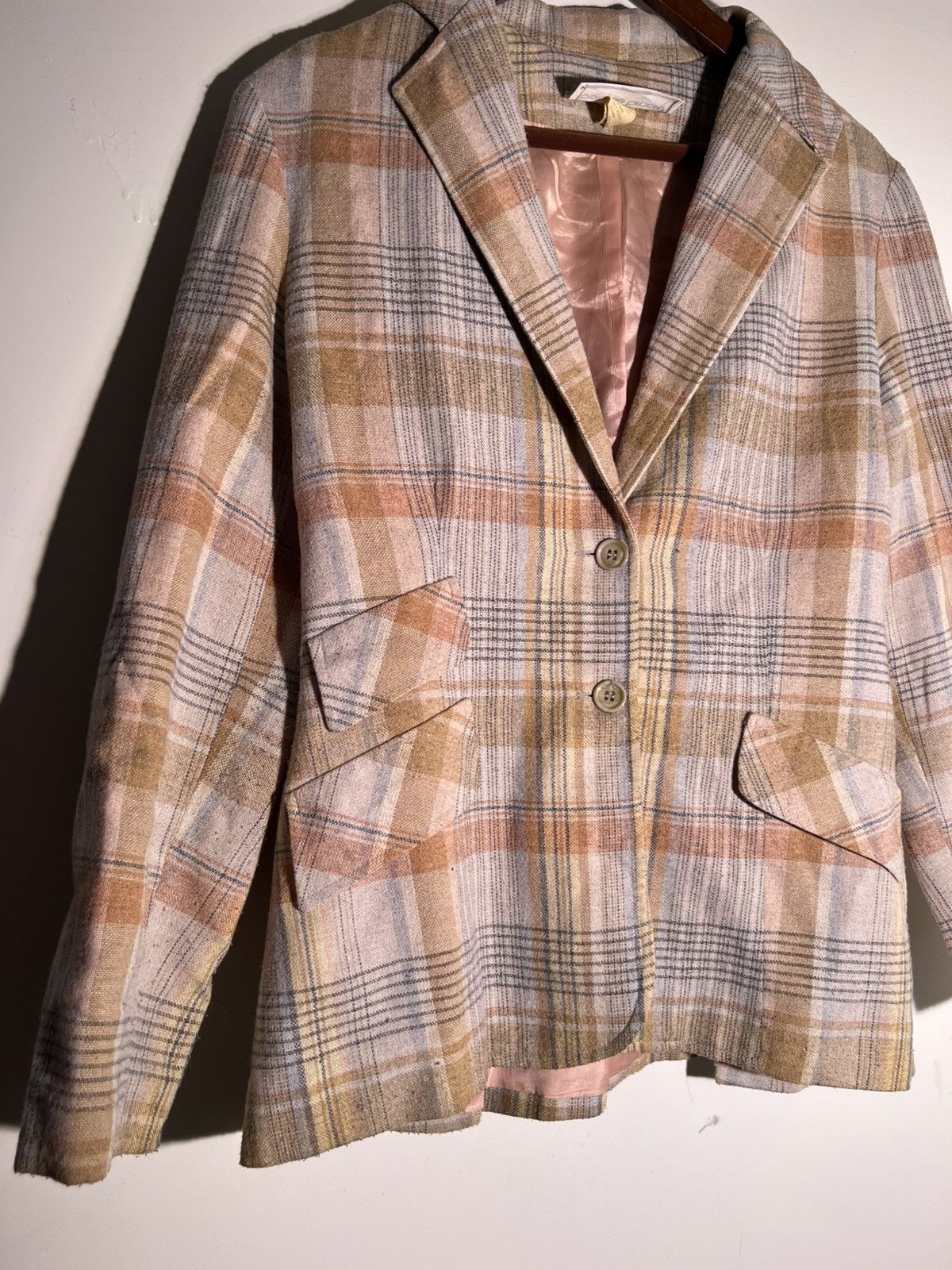 Vintage 60's 70's VTG Vintage Bobbie Brooks Plaid Retro Indie Blazer Size M / US 6-8 / IT 42-44 - 4 Thumbnail