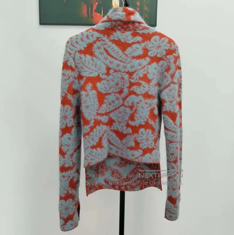 Dior Dior Women's Orange Wool Long Sleeve Sweater . Size L / US 10 / IT 46 - 2 Thumbnail