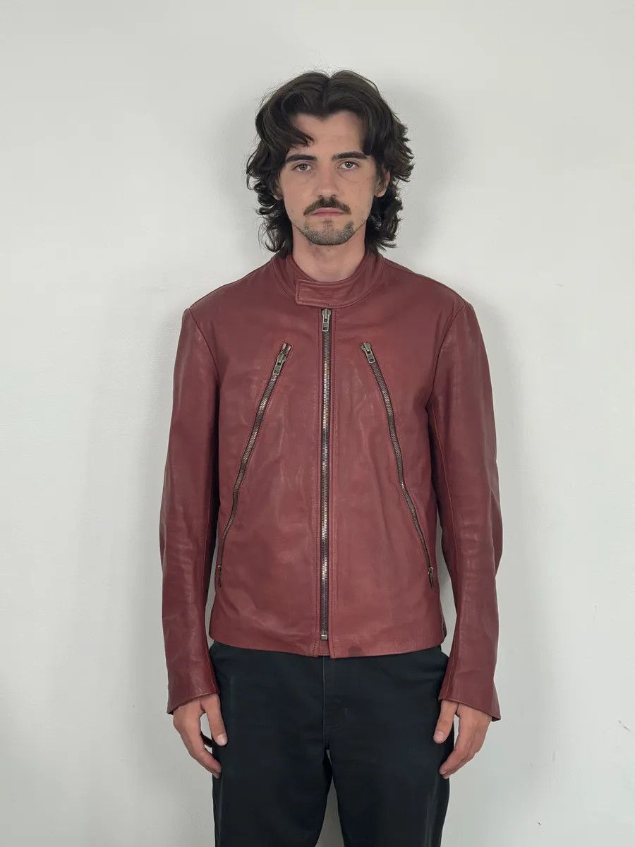 Maison Margiela SS2012 Maison Margiela 5 Zip Red Leather Jacket Size US M / EU 48-50 / 2 - 3 Thumbnail