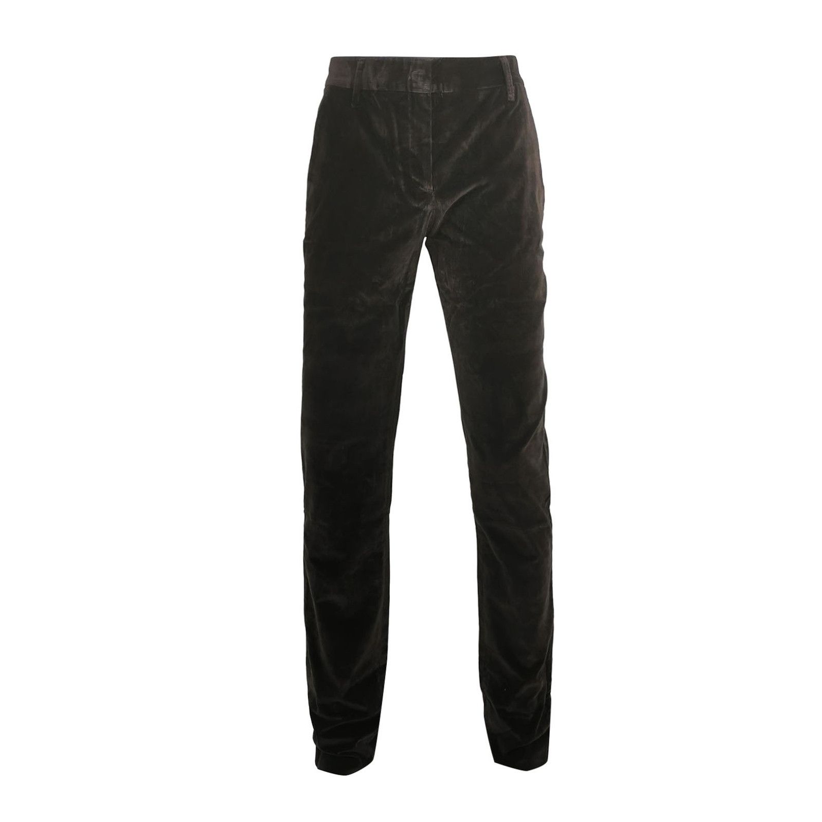 Prada Cotton Straight Leg Trousers in Dark Color 0089
