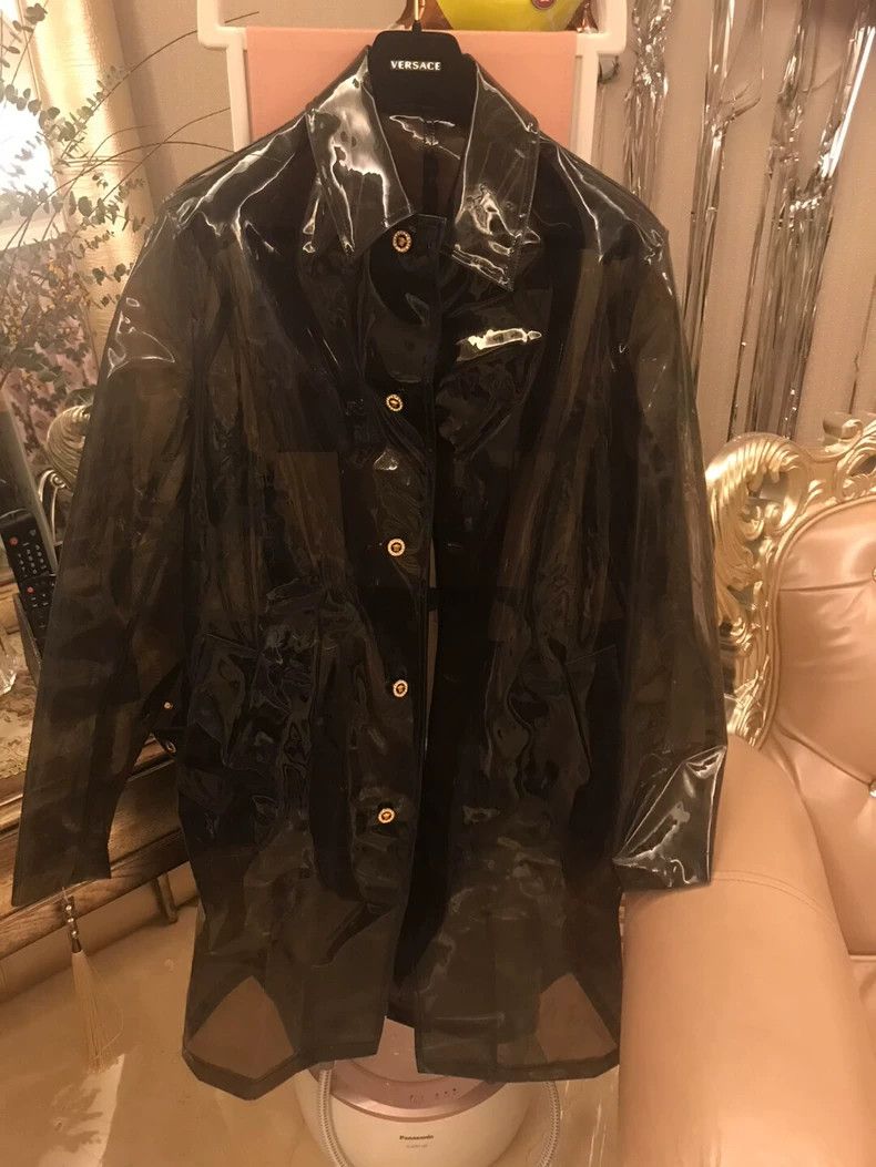 Versace Versace Black PVC transparent long trench coat Size US S / EU 44-46 / 1 - 3 Thumbnail