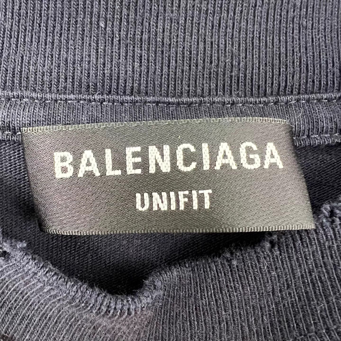 Balenciaga Balenciaga Print Washed Distressed Short Sleeve T-shirt K12 Size US XXS / EU 40 - 4 Thumbnail