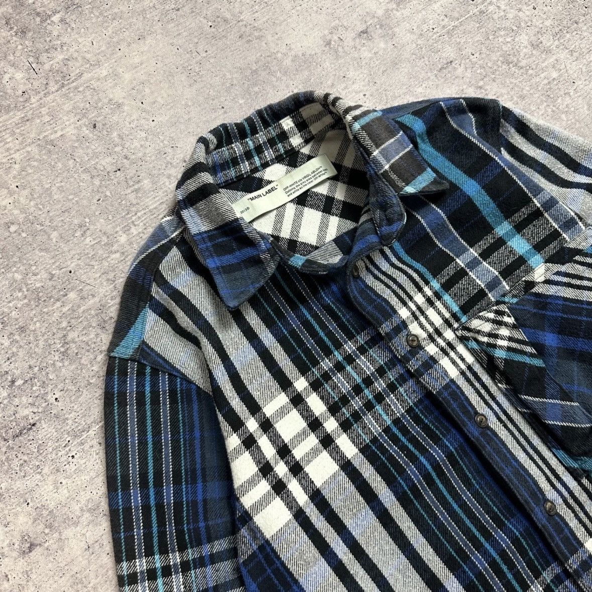 Off-White Off-White Flannel Shirt Patchwork Diagonal Arrows Graphic Size US S / EU 44-46 / 1 - 3 Thumbnail