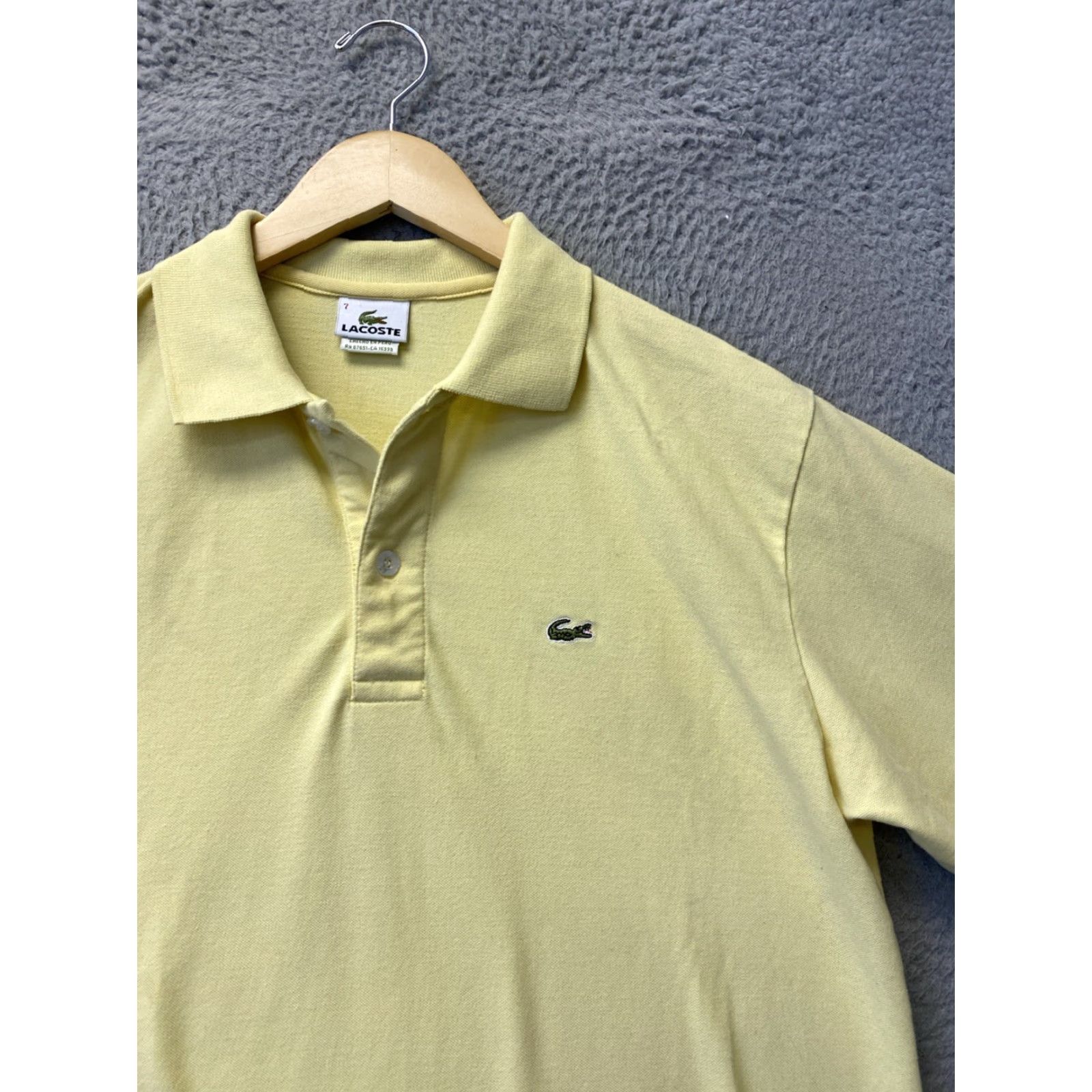 Lacoste Vintage Lacoste Men Polo Shirt XXL Yellow Cotton Short Sleeve Casual Logo Spring Summer Fall Size US XXL / EU 58 / 5 - 2 Thumbnail