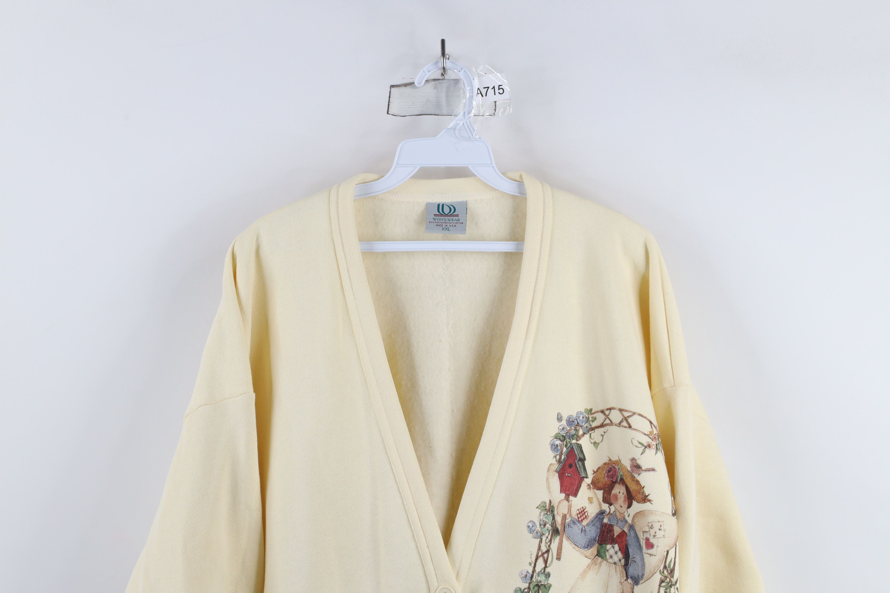 Vintage Vintage 90s Streetwear Flower Garden Cardigan Sweatshirt USA Size XXL / US 16-18 / IT 52-54 - 2 Thumbnail