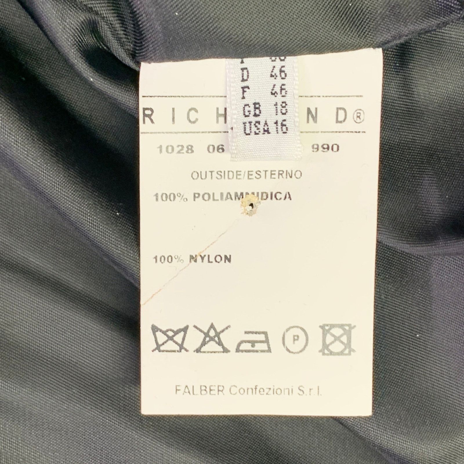 John Richmond Size XL Black Faux Leather Polyamide Zip Up Jacket Size XL / US 12-14 / IT 48-50 - 8 Thumbnail