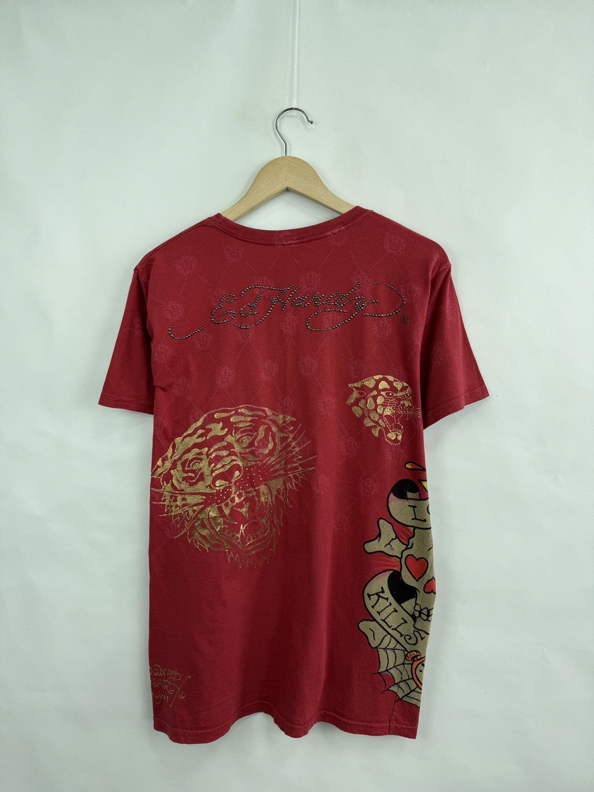 Ed Hardy 🇺🇸💀 Vintage ED Hardy Christian Audigier 7829 T-Shirt Retro Size US L / EU 52-54 / 3 - 8 Thumbnail