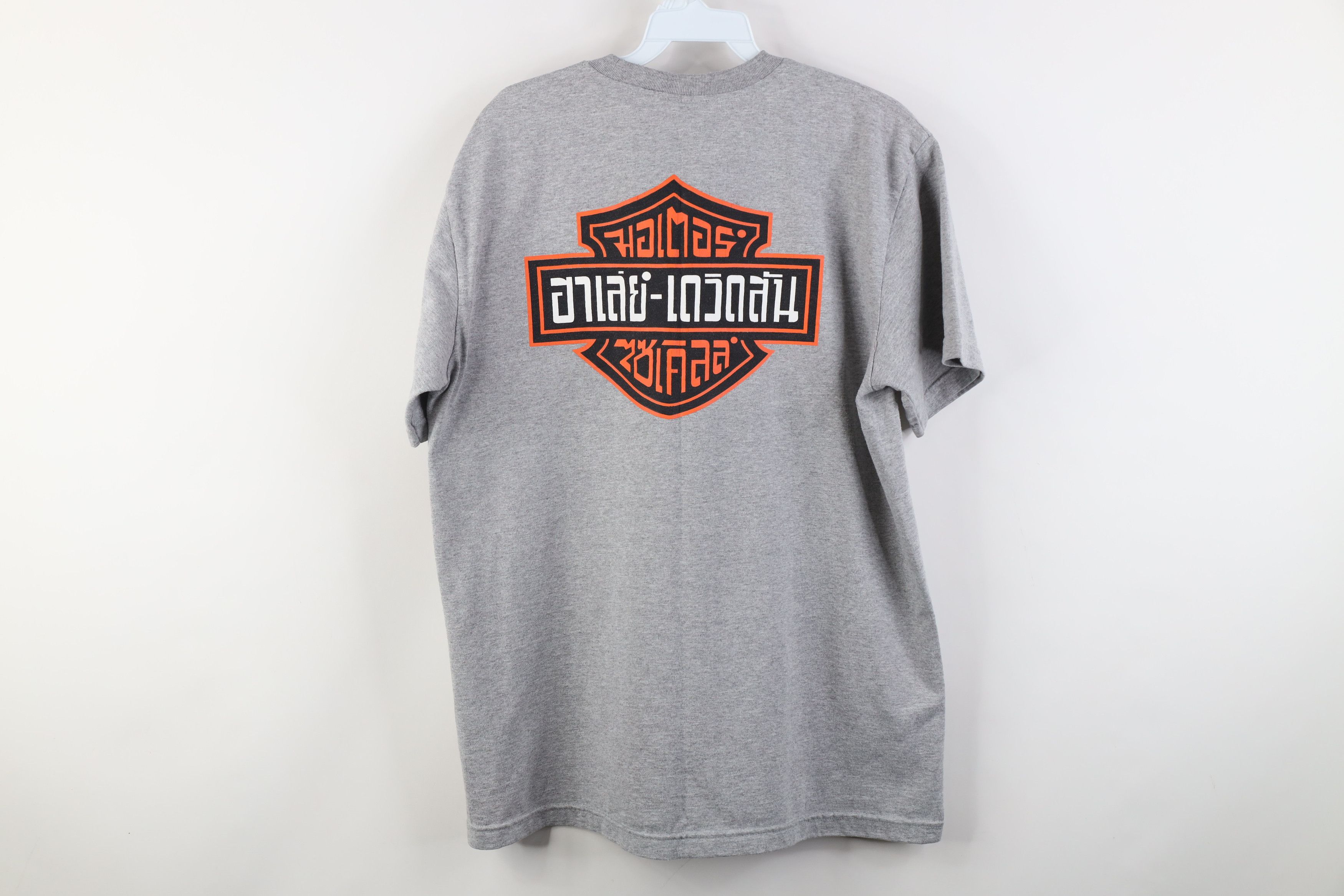 Harley Davidson Vintage 90s Harley Davidson Spell Thai Thailand T-Shirt Gray Size US M / EU 48-50 / 2 - 11 Thumbnail
