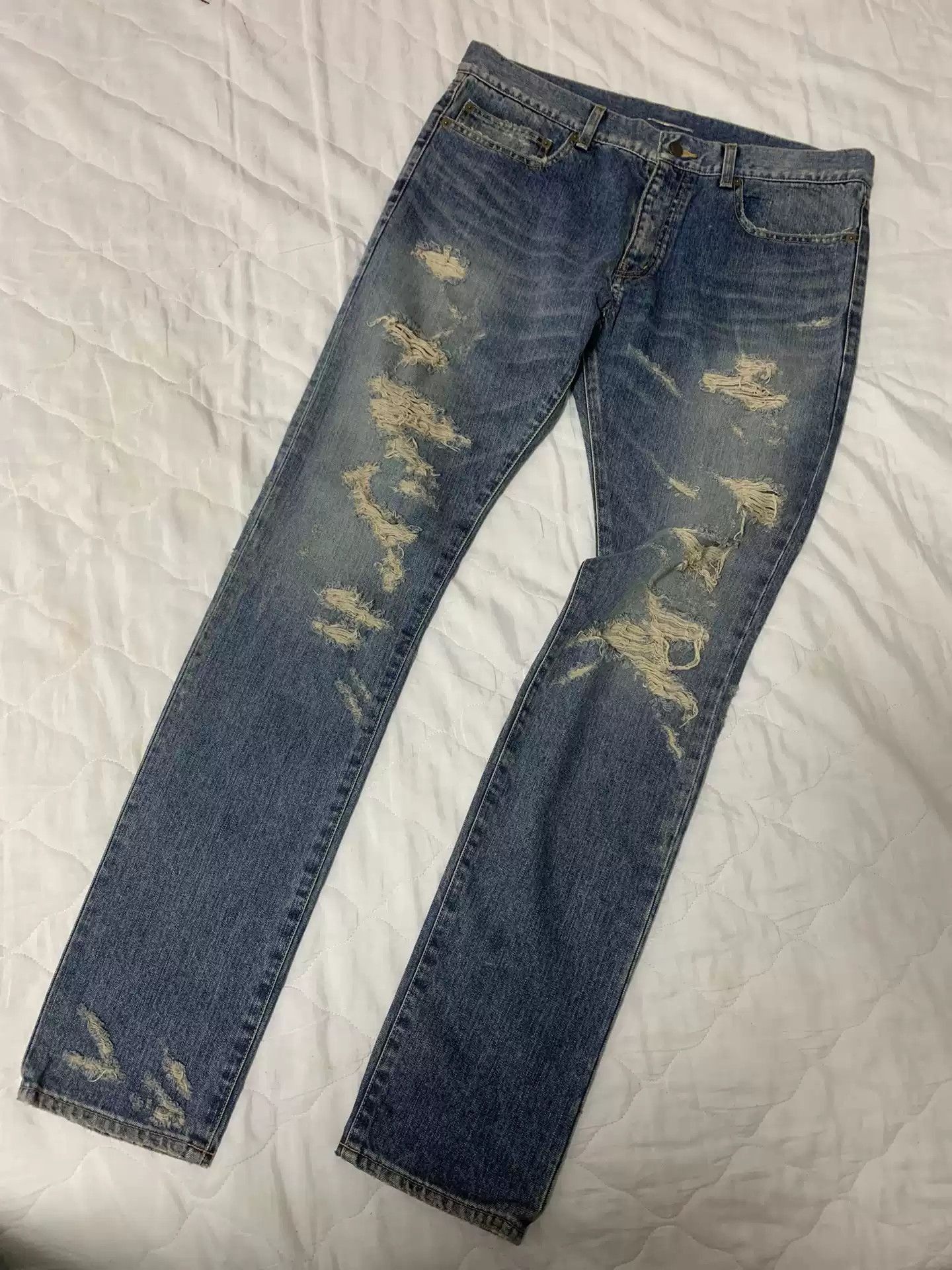 Saint Laurent Paris Saint laurent ysl show blue jeans.-2505 Size US 34 / EU 50 - 1 Thumbnail