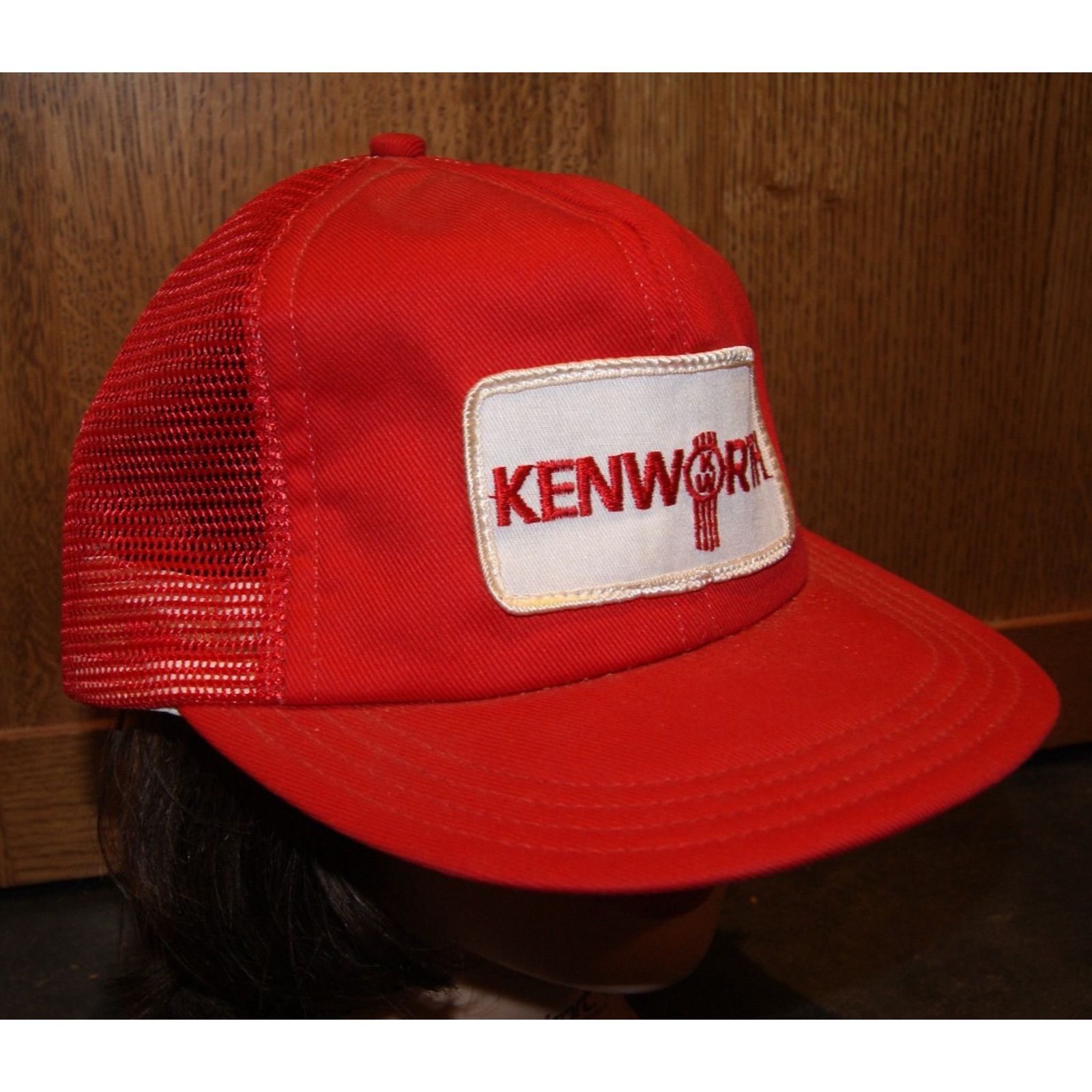 Vintage VTG Kenworth Trucks Red Trucker Snap Mesh Hat Cap Patch USA Size ONE SIZE - 4 Thumbnail