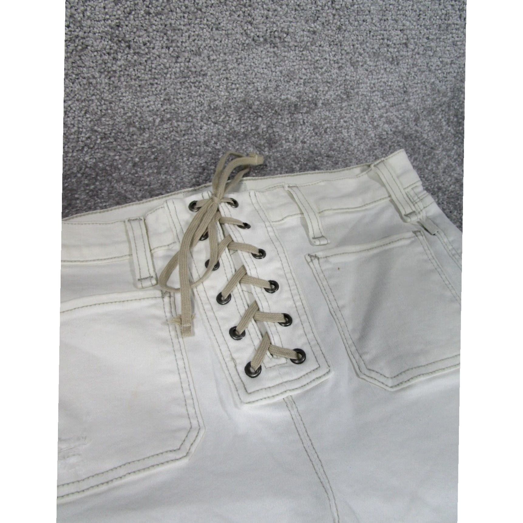 Denime Womens Mcguire Jeans Skinny White Stretch Denim 28 Extra Large XL Size 28" / US 6 / IT 42 - 3 Thumbnail