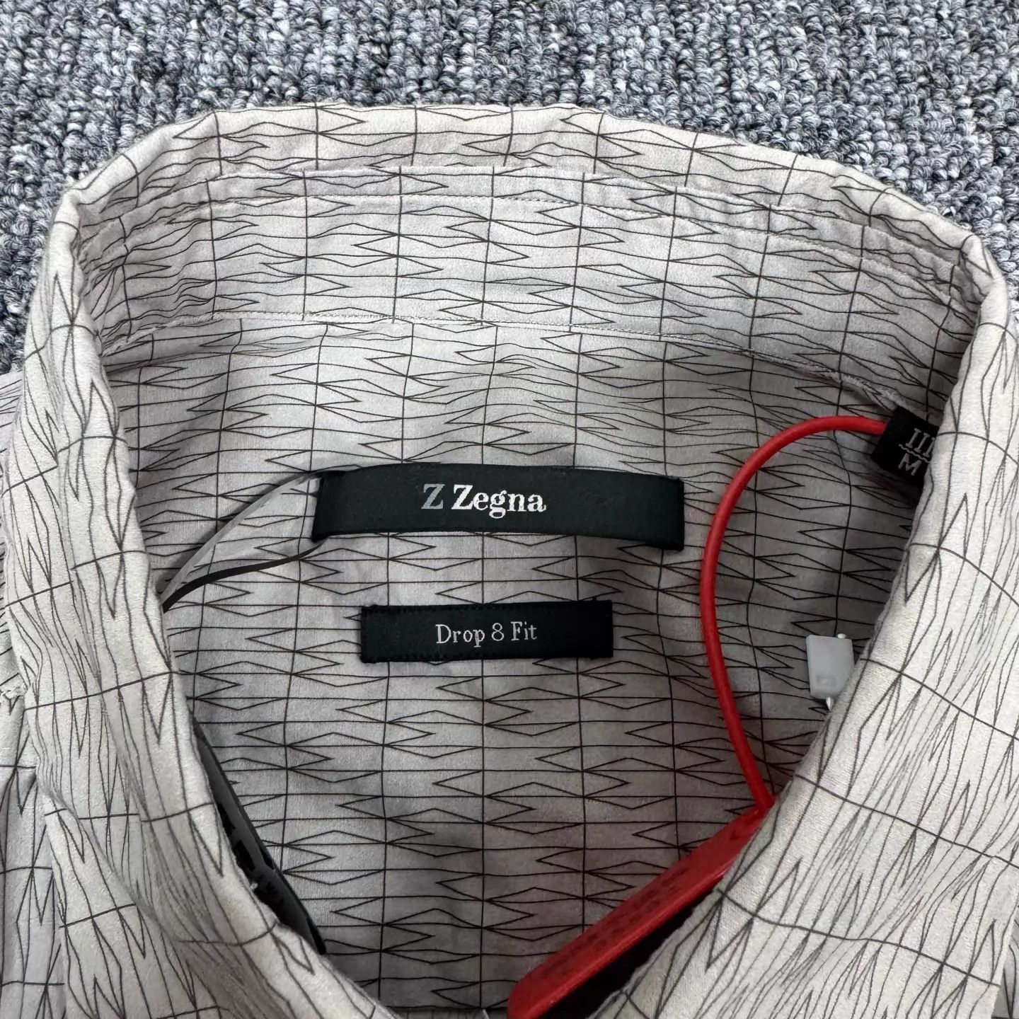 Ermenegildo Zegna Zegna Subtle All-Over Print LS Shirt M 99 New Size US M / EU 48-50 / 2 - 5 Thumbnail