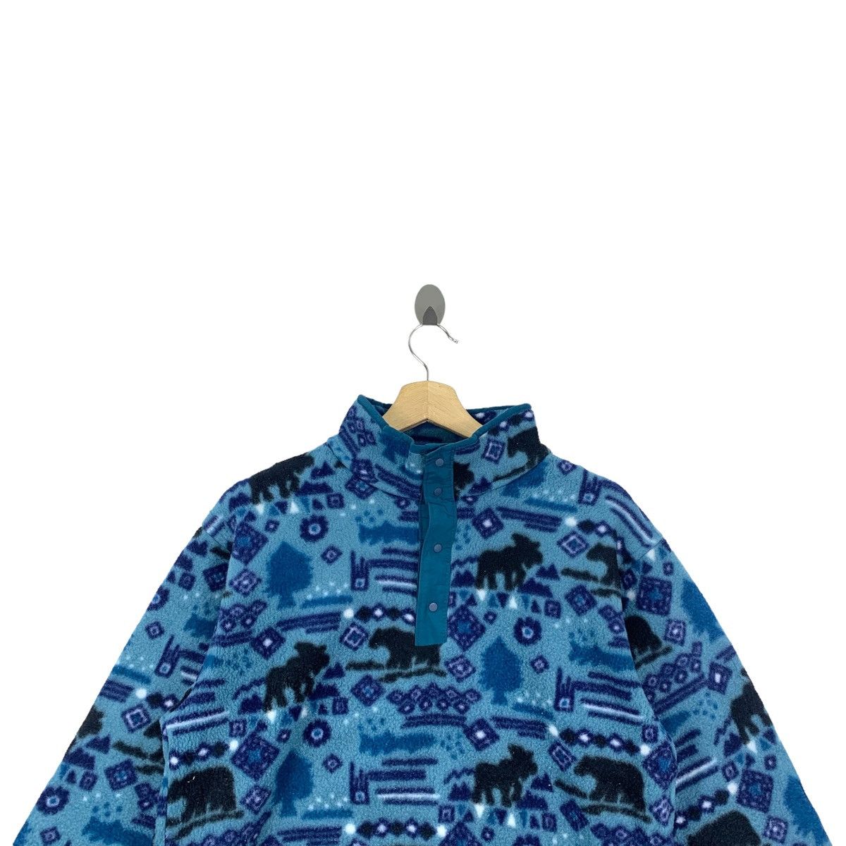 L.L. Bean × Vintage Vintage L.L.BEAN Outdoor Habitat Fullprint Fleece Sweatshirt Size US L / EU 52-54 / 3 - 4 Thumbnail