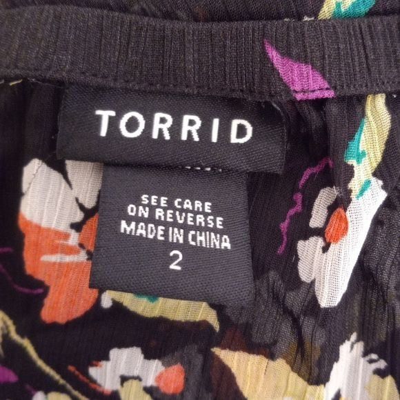 Torrid Torrid Size 2 18 20 2X Camisole Top Sheer Floral Tiered Ruff Size XXL / US 16-18 / IT 52-54 - 9 Thumbnail