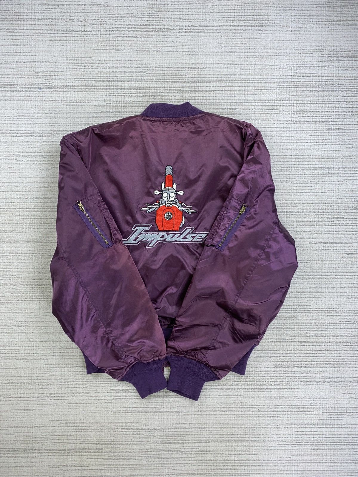 Vintage Vintage 80s Suzuki Impulse Embroidery Bombers Jacket Size US XL / EU 56 / 4 - 6 Thumbnail