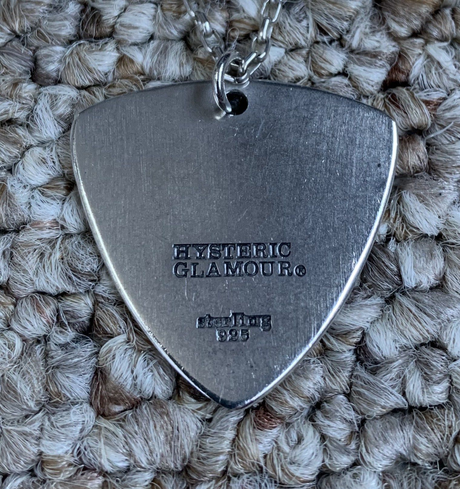 Hysteric Glamour Hysteric Glamour Silver Fuck Bear Guitar Pick Necklace Size ONE SIZE - 5 Thumbnail