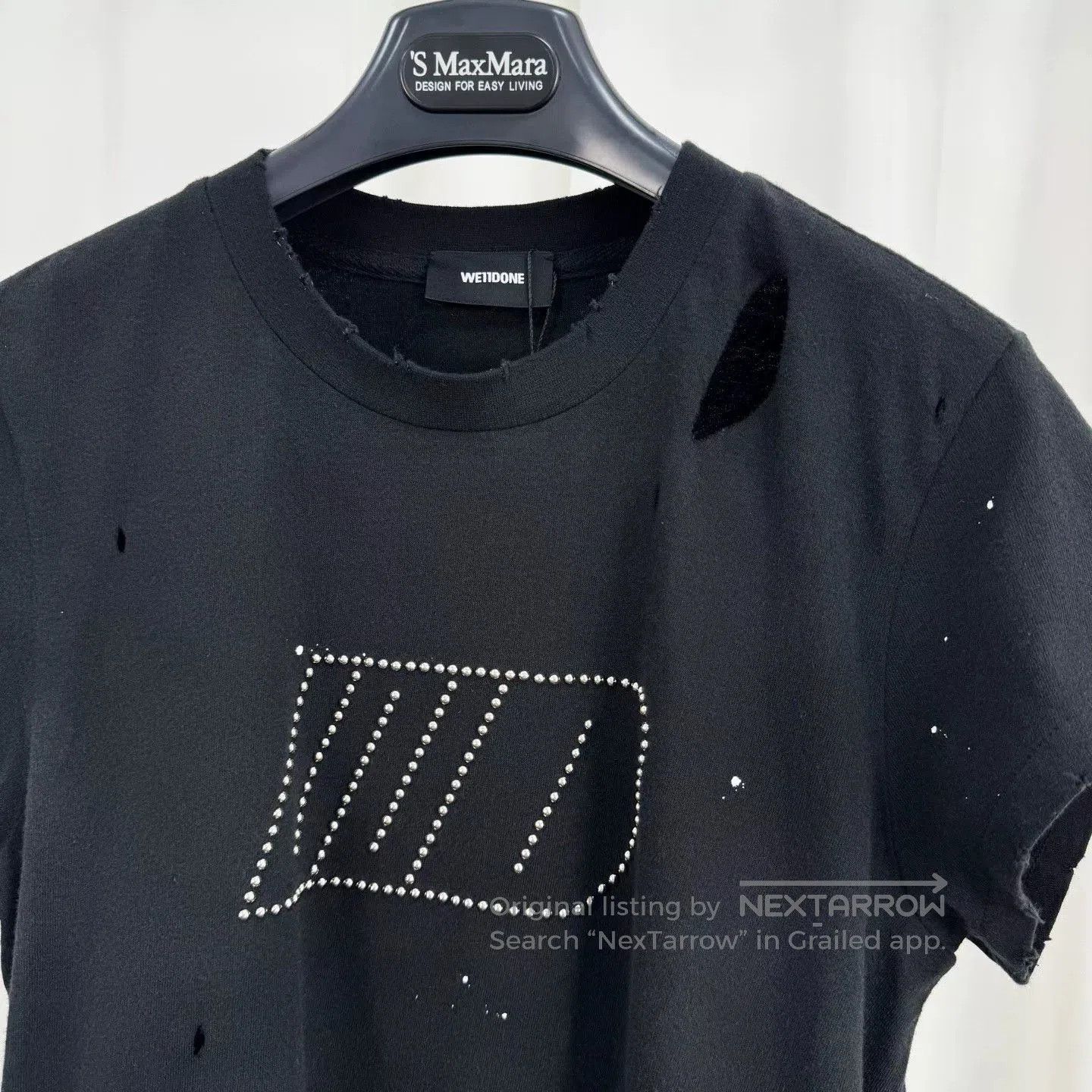 WE11DONE we11done black distressed short sleeve t. Size XS / US 0-2 / IT 36-38 - 3 Thumbnail