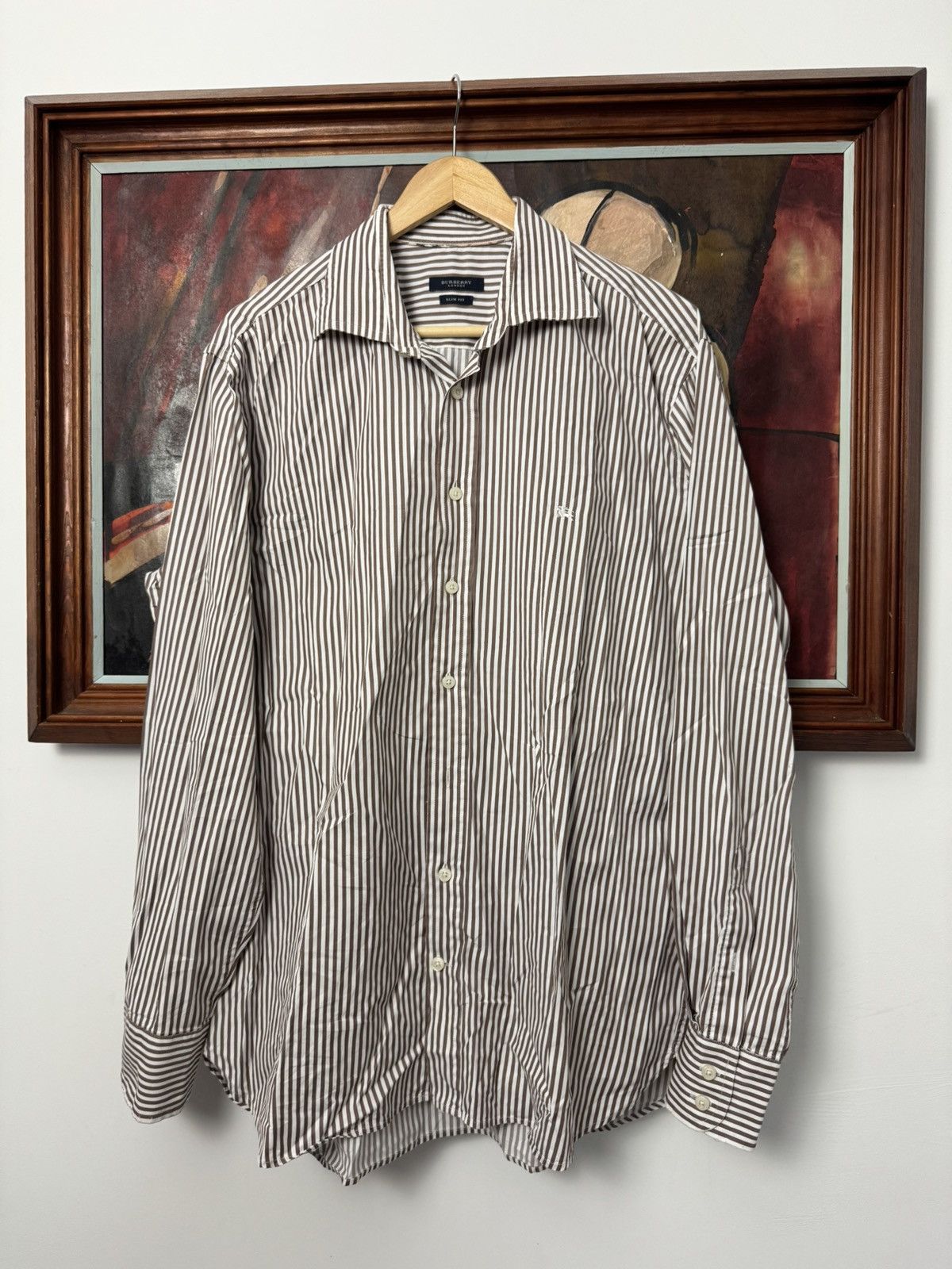 Burberry BURBERRY button up casual shirt stripes luxury designer rare Size US L / EU 52-54 / 3 - 1 Thumbnail