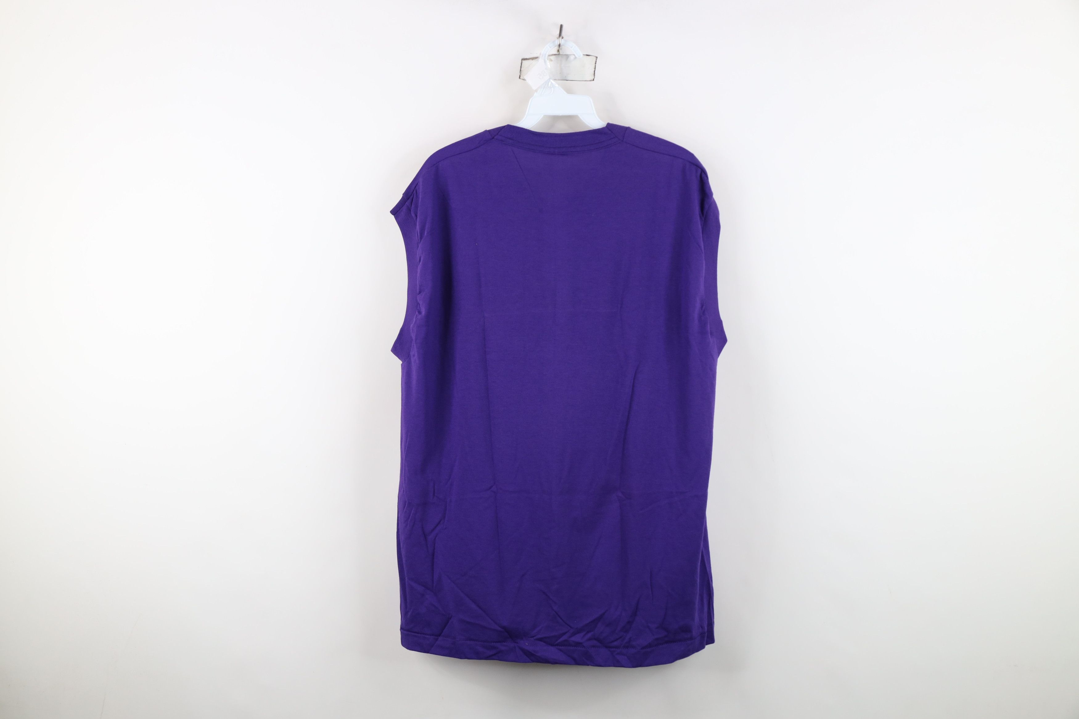 Vintage Vintage 90s Streetwear Sleeveless Muscle T-Shirt Purple USA Size US XL / EU 56 / 4 - 10 Thumbnail