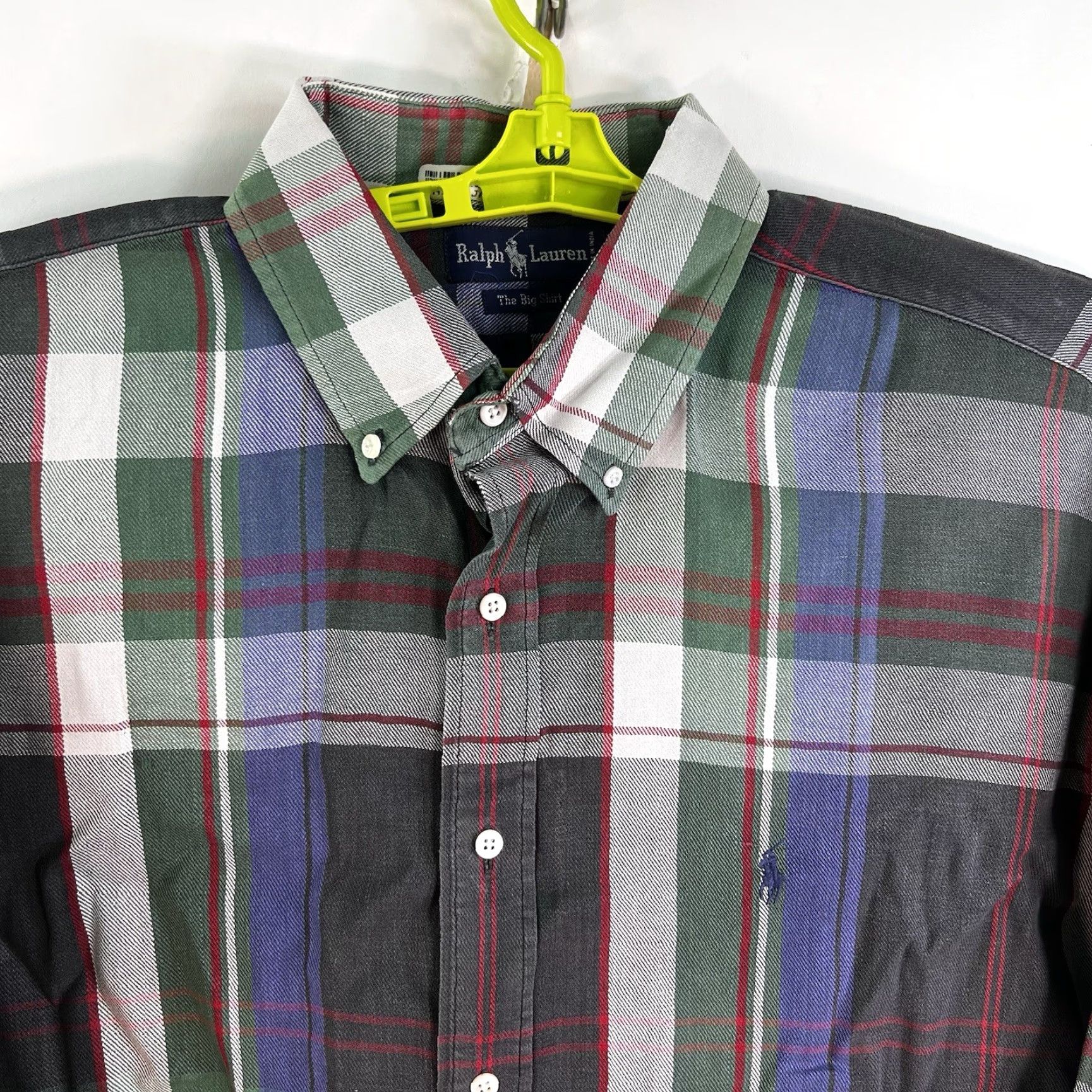 Ralph Lauren VINTAGE Ralph Lauren Men’s Big Shirt Plaid Button-Up 2XL Green/Blue Casual Classic Size US XXL / EU 58 / 5 - 4 Thumbnail