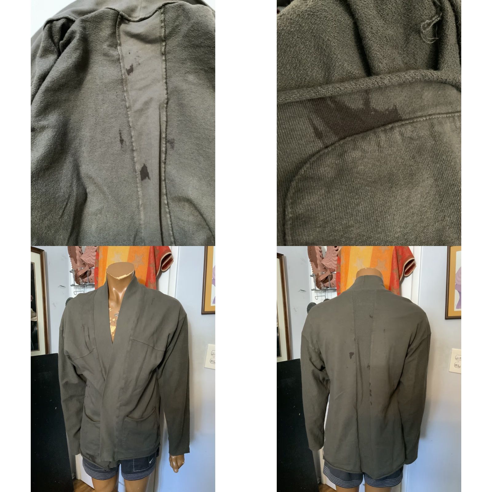 Vintage VINTAGE Daniel Patrick Cardigan Shirt Mens Sweater Brown Regular M Roaming Shield Kimono Open Front Distressed 90s 2000s Size US M / EU 48-50 / 2 - 9 Thumbnail