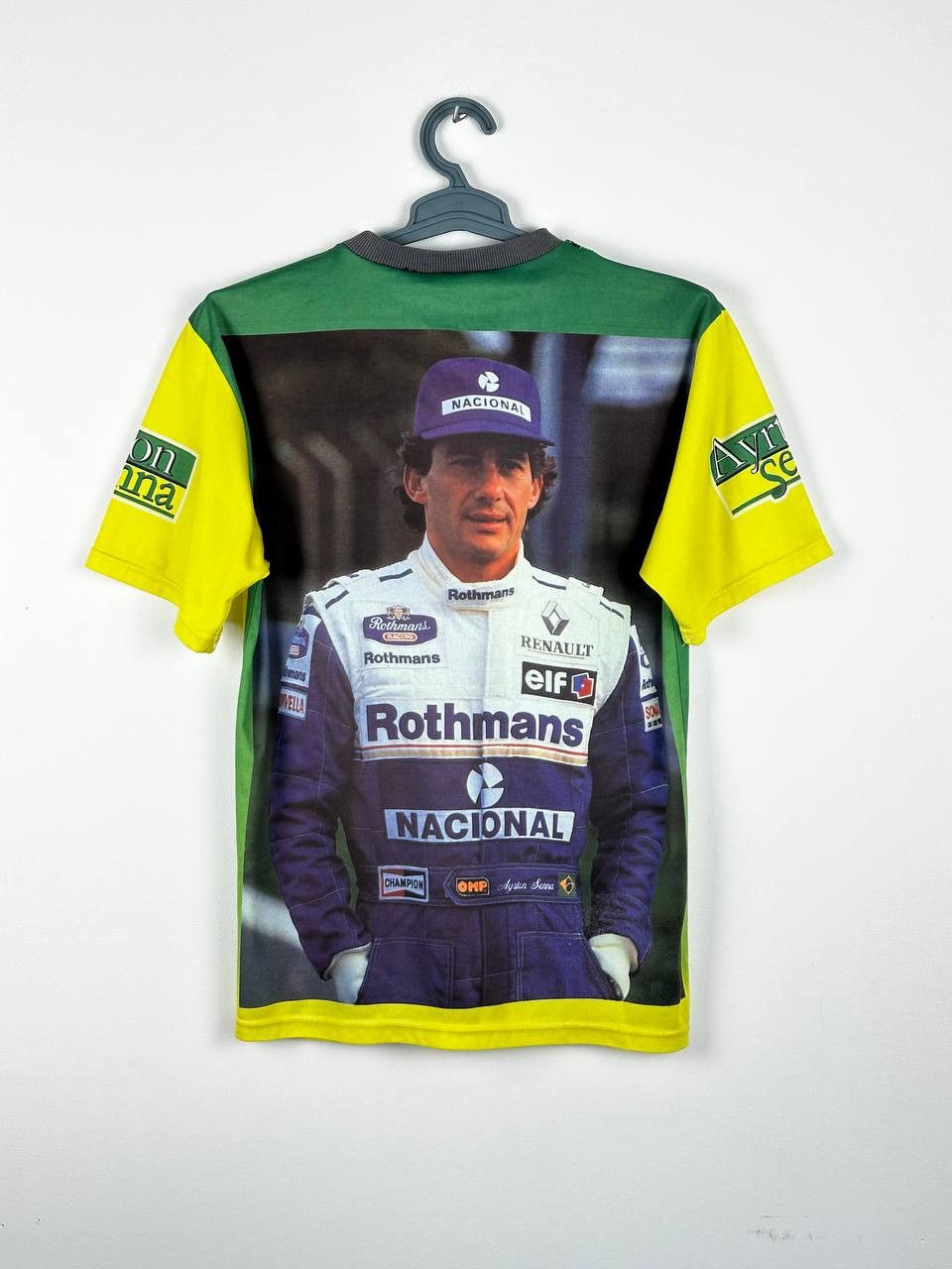 Formula 1 Ayrton Senna 1999 San Marino Grand Prix Vintage Racing Tee Size US M / EU 48-50 / 2 - 5 Thumbnail