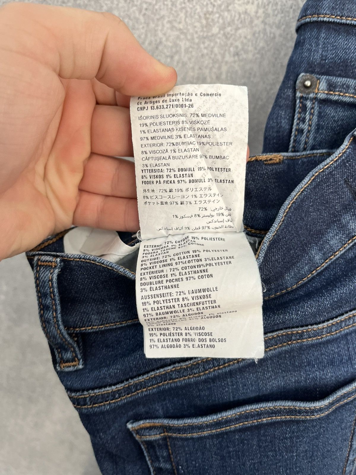 Prada Prada Black Tab Denim Jeans Size US 33 - 18 Thumbnail
