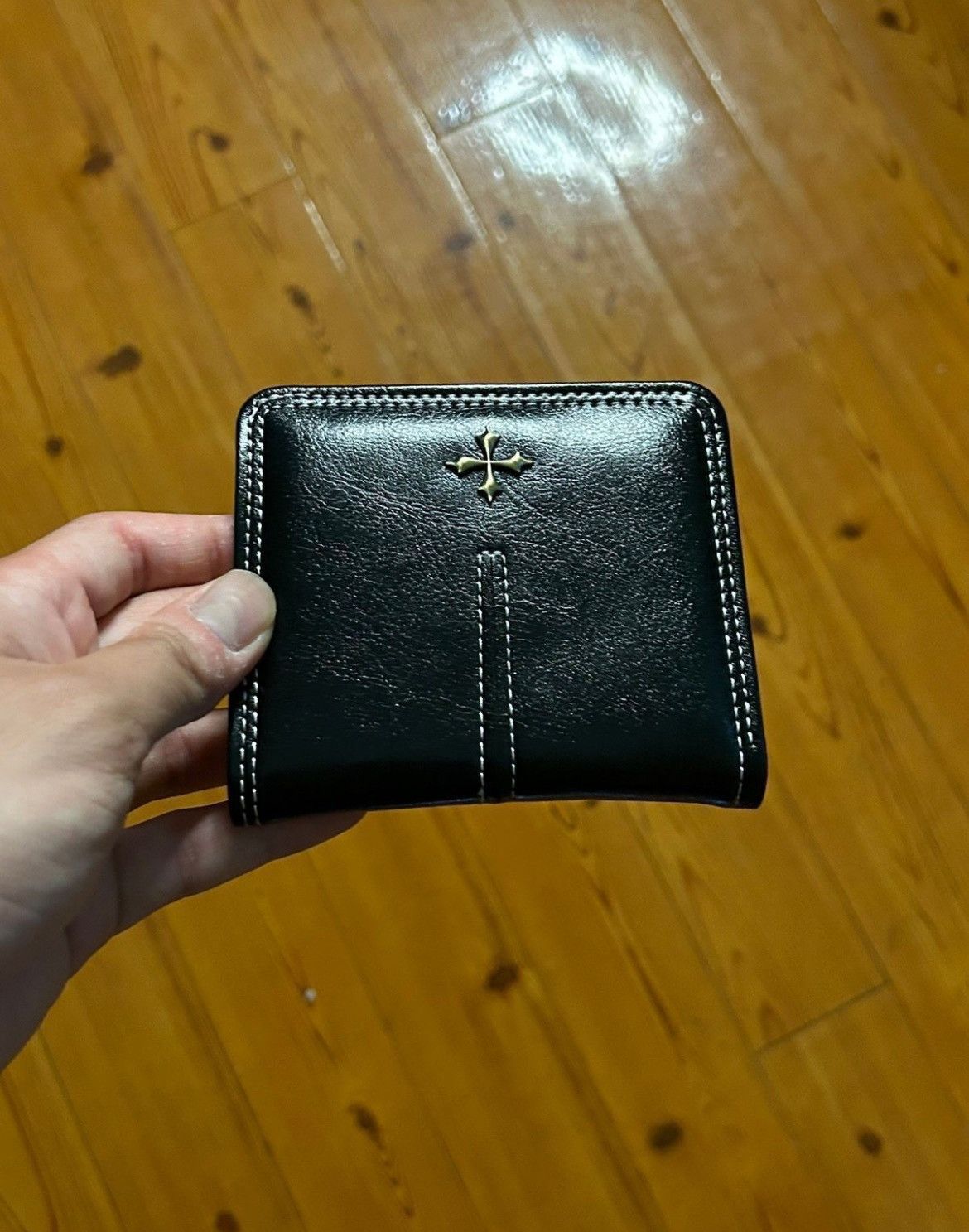 Japanese Brand × Vintage Y2K Leather Cross Wallet (black) Size ONE SIZE - 1 Thumbnail